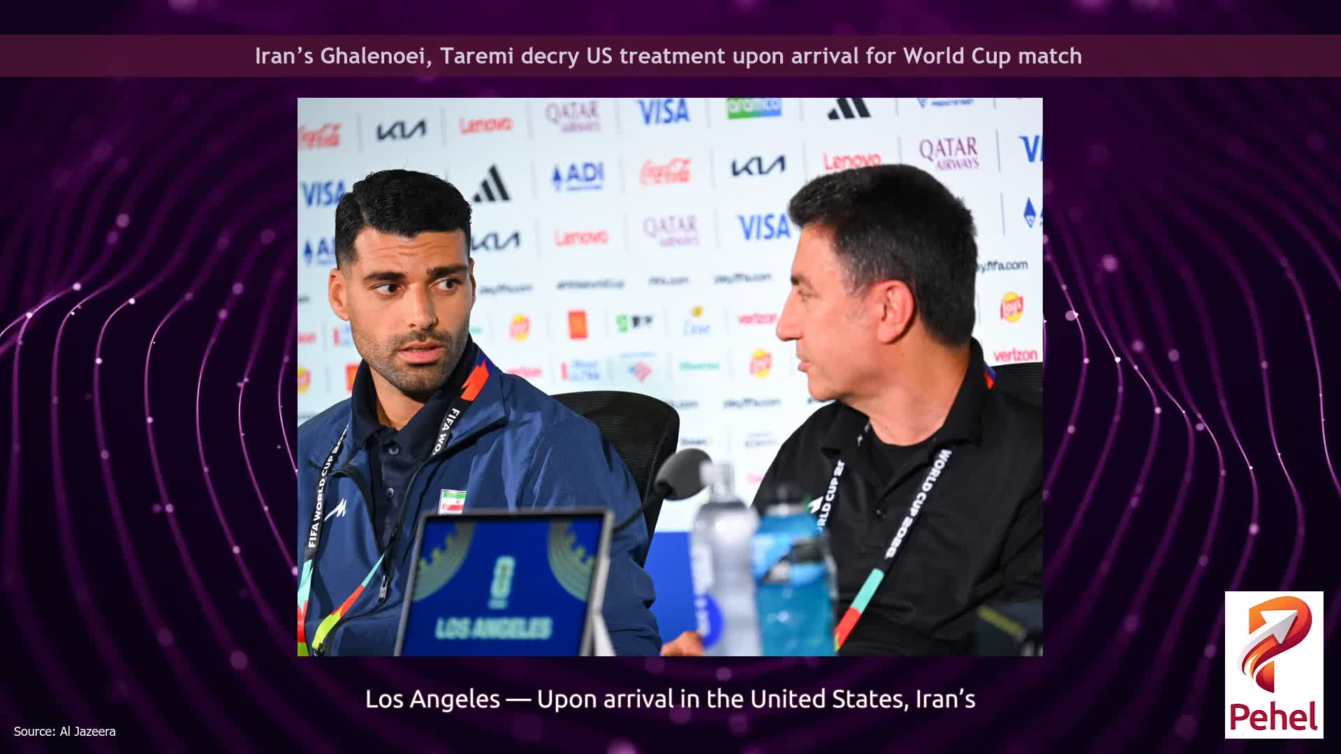 Iran’s Ghalenoei, Taremi decry US treatment upon arrival for World Cup match