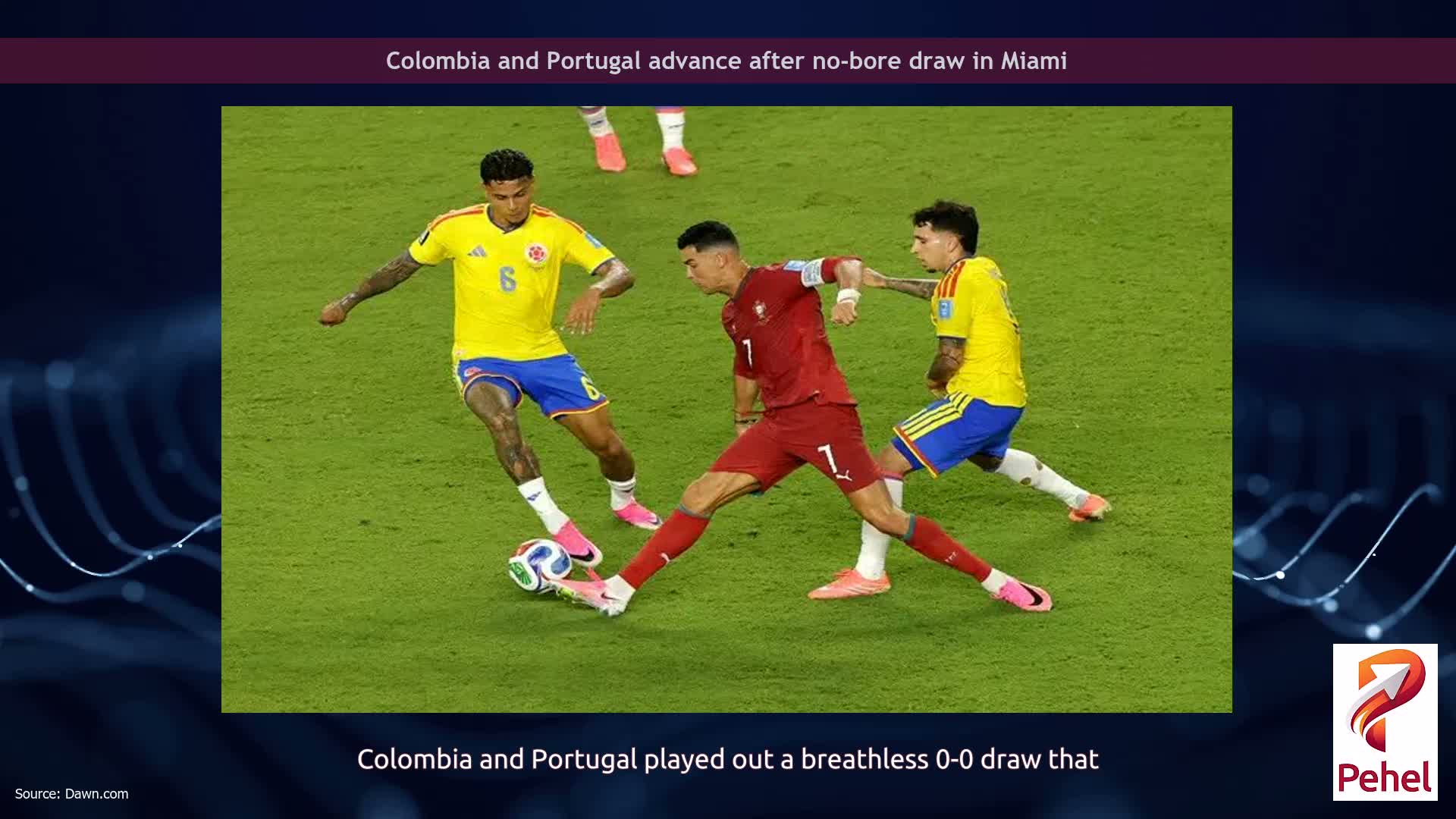 Colombia and Portugal advance after no-bore draw in Miami