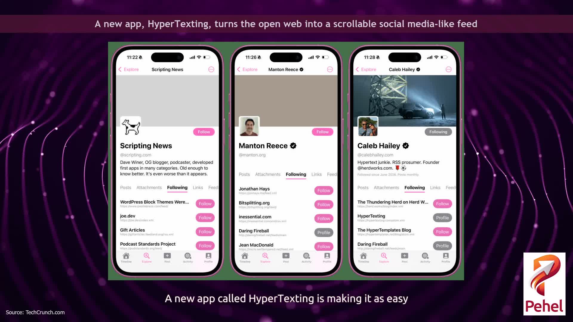 A new app, HyperTexting, turns the open web into a scrollable social media-like feed