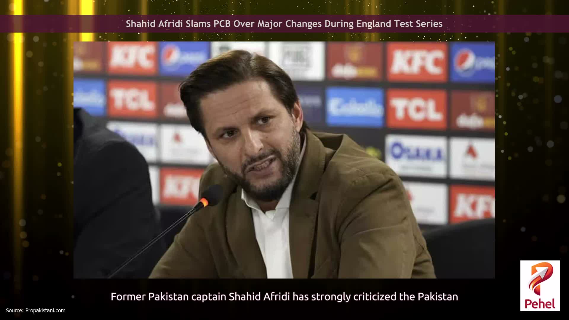 Shahid Afridi Slams PCB Over Major Changes During England Test Series