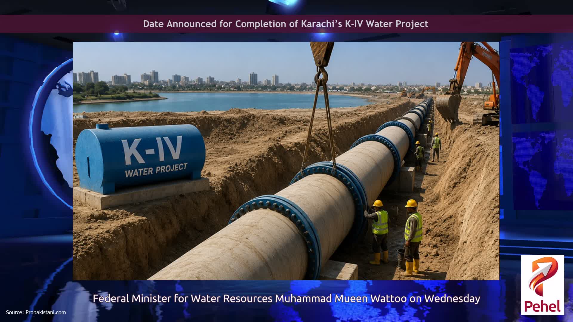Date Announced for Completion of Karachi’s K-IV Water Project
