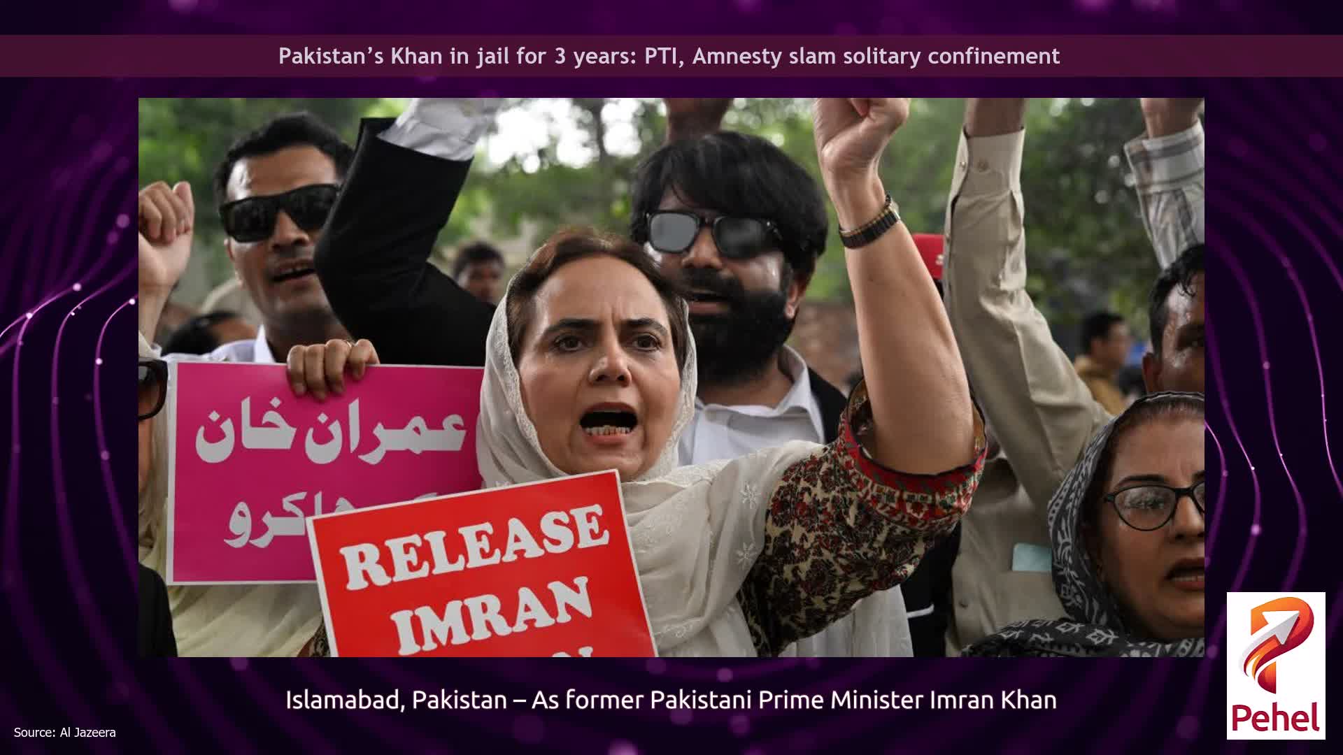 Pakistan’s Khan in jail for 3 years: PTI, Amnesty slam solitary confinement