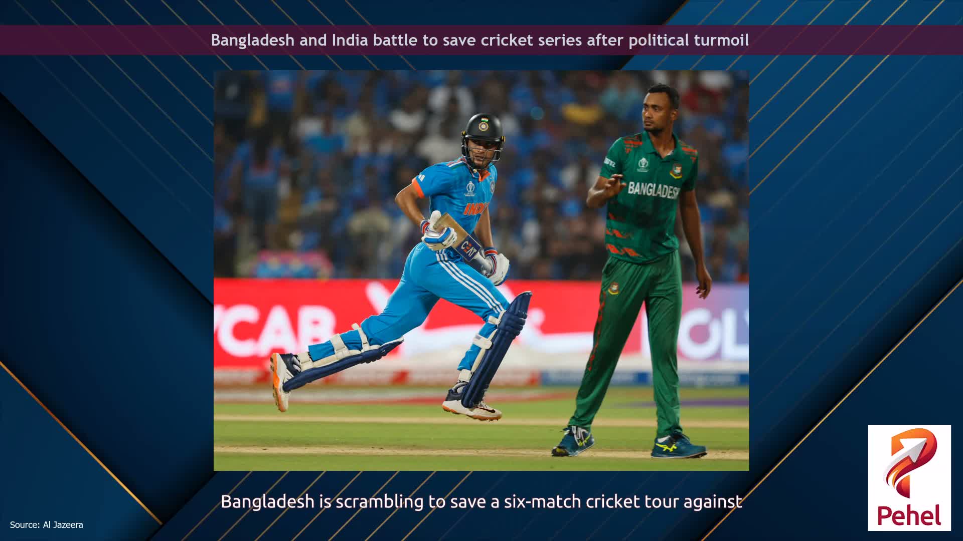 Bangladesh and India battle to save cricket series after political turmoil