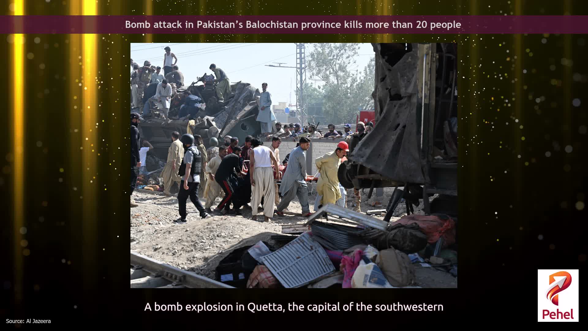 Bomb attack in Pakistan’s Balochistan province kills more than 20 people