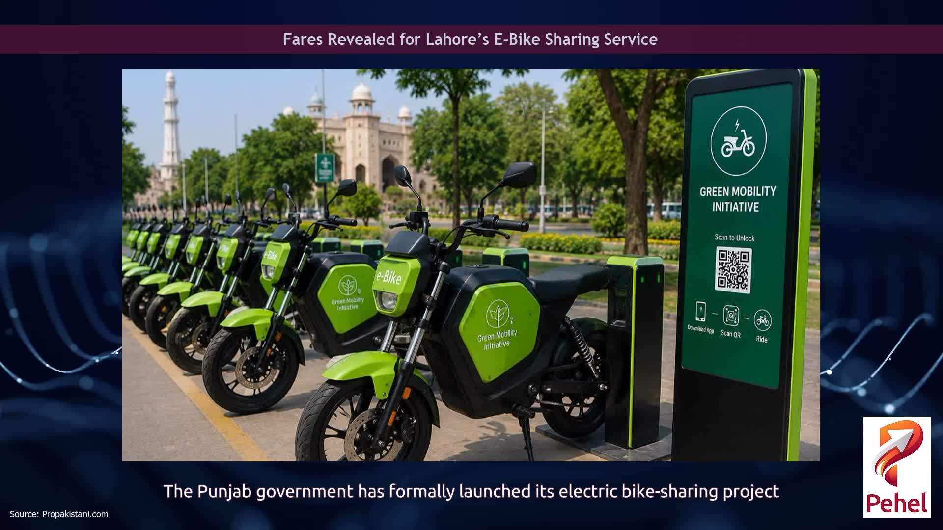Fares Revealed for Lahore’s E-Bike Sharing Service