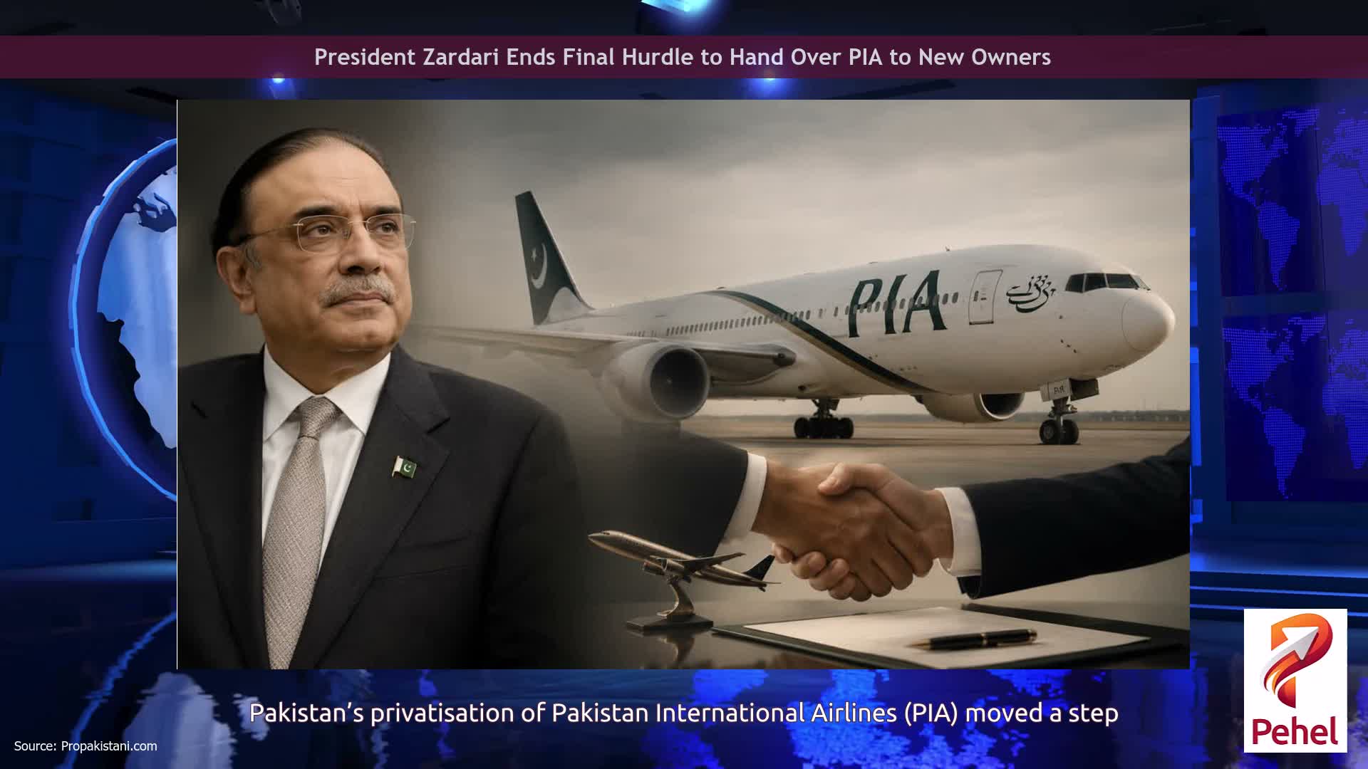 President Zardari Ends Final Hurdle to Hand Over PIA to New Owners