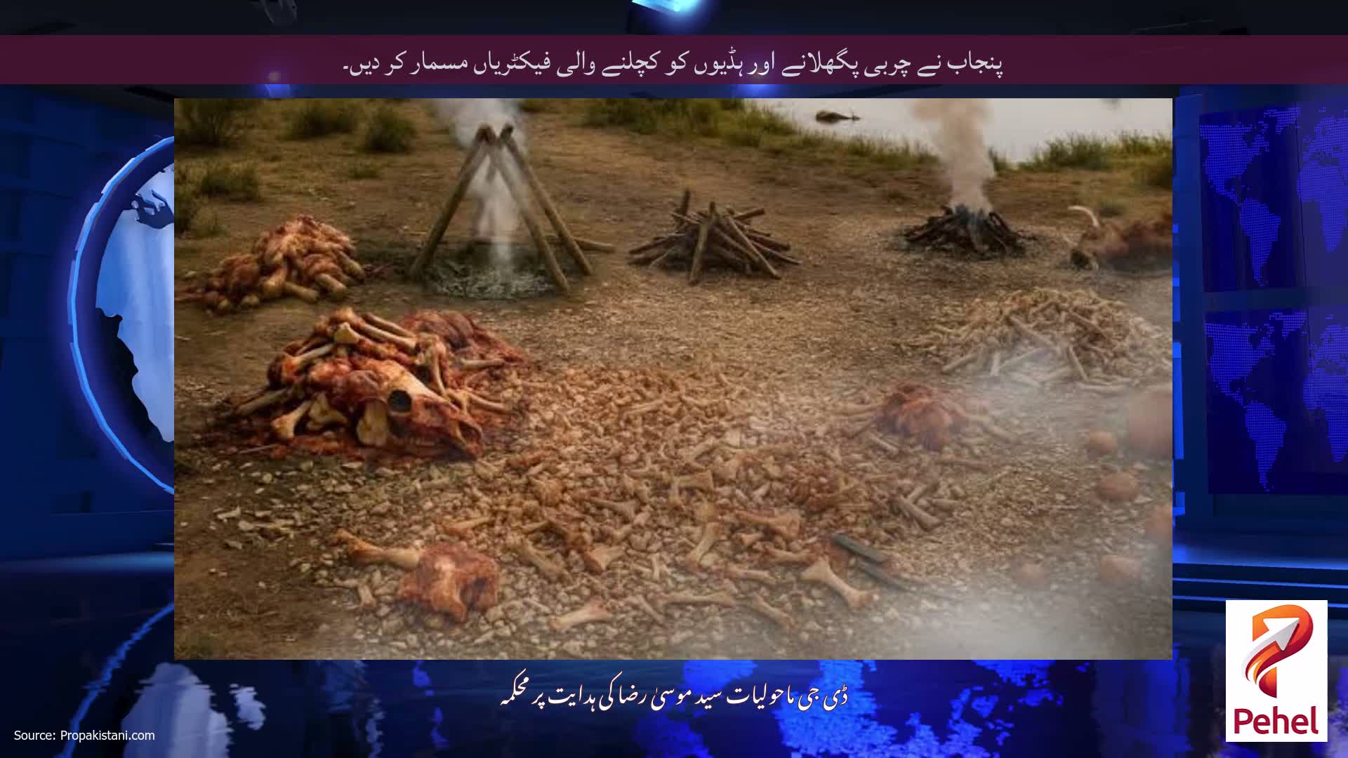 پنجاب نے چربی پگھلانے اور ہڈیوں کو کچلنے والی فیکٹریاں مسمار کر دیں۔