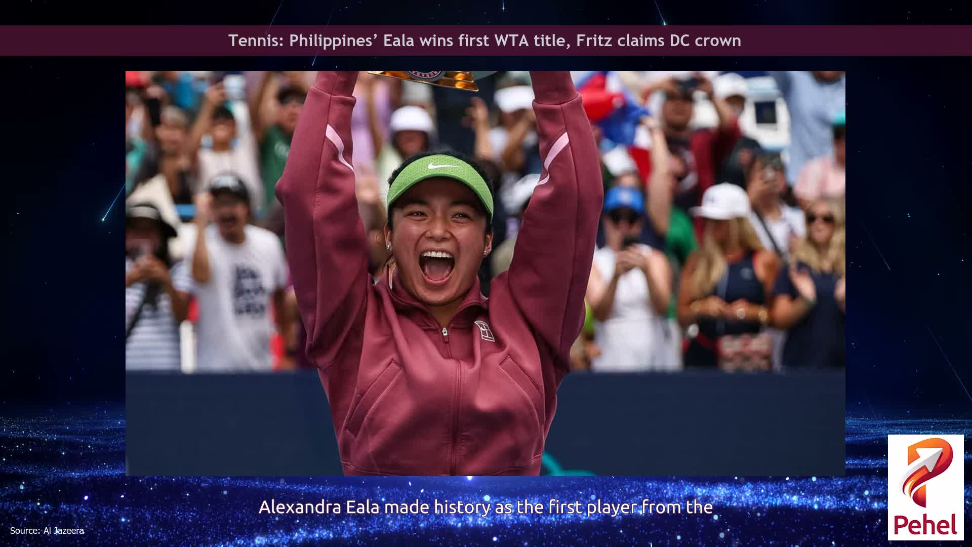 Tennis: Philippines’ Eala wins first WTA title, Fritz claims DC crown