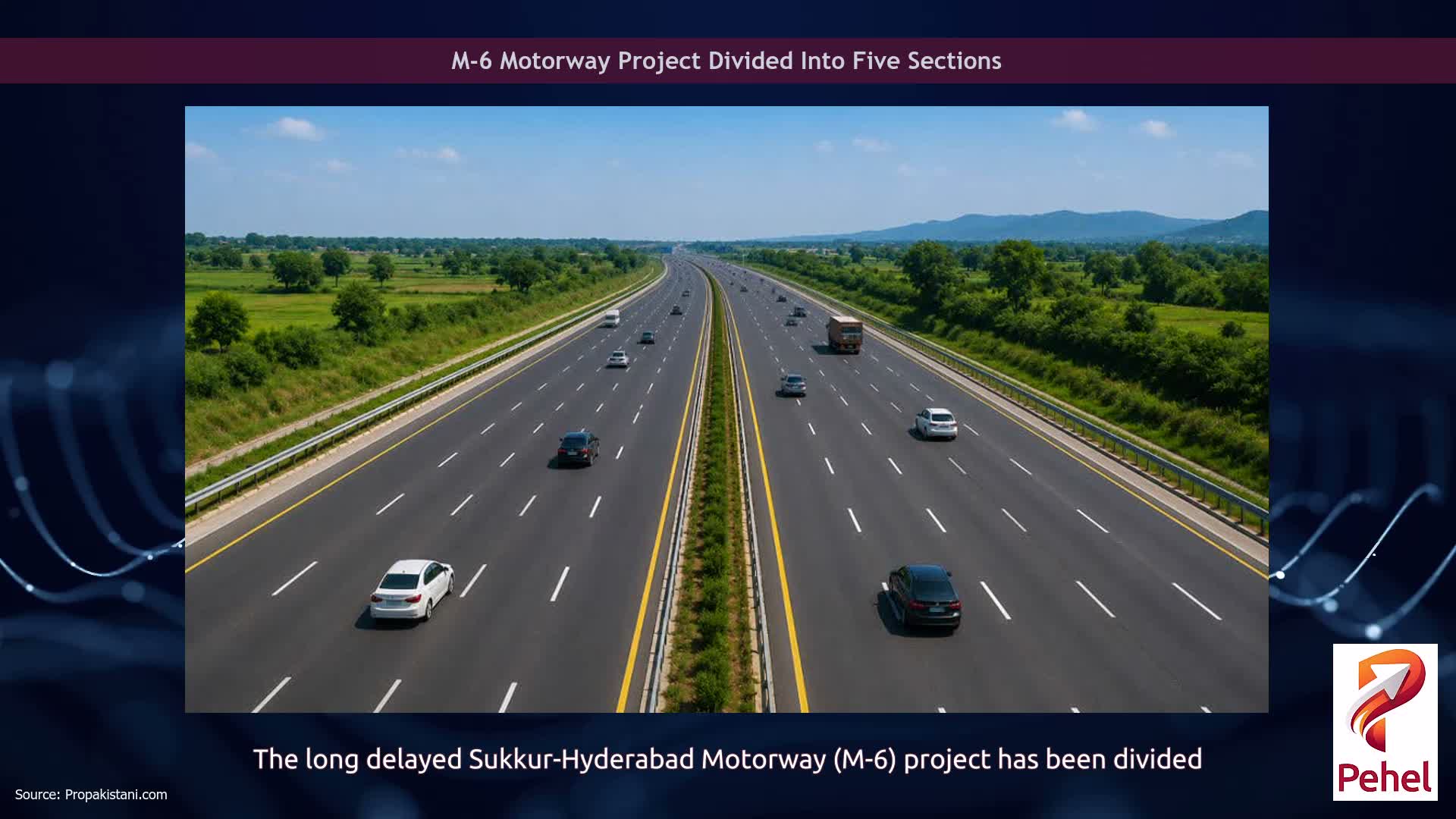 M-6 Motorway Project Divided Into Five Sections