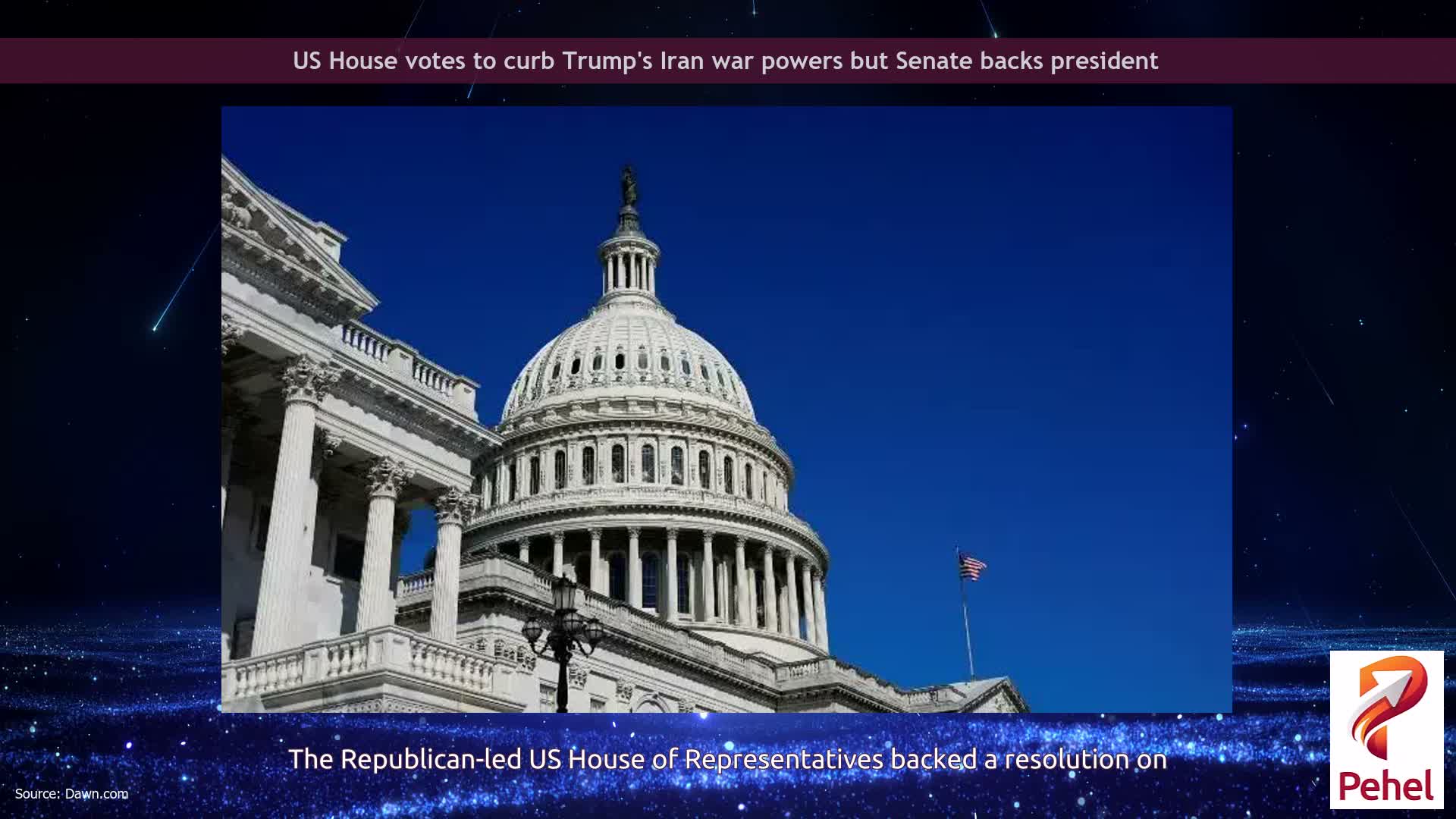 US House votes to curb Trump's Iran war powers but Senate backs president