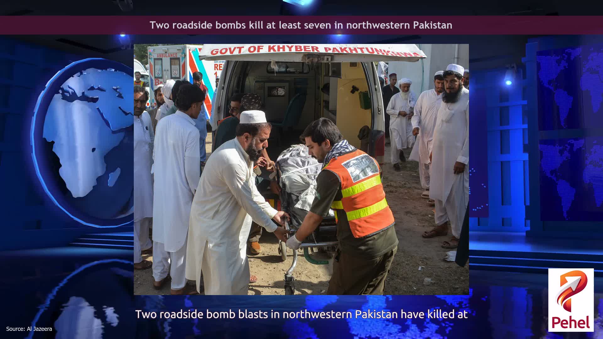 Two roadside bombs kill at least seven in northwestern Pakistan