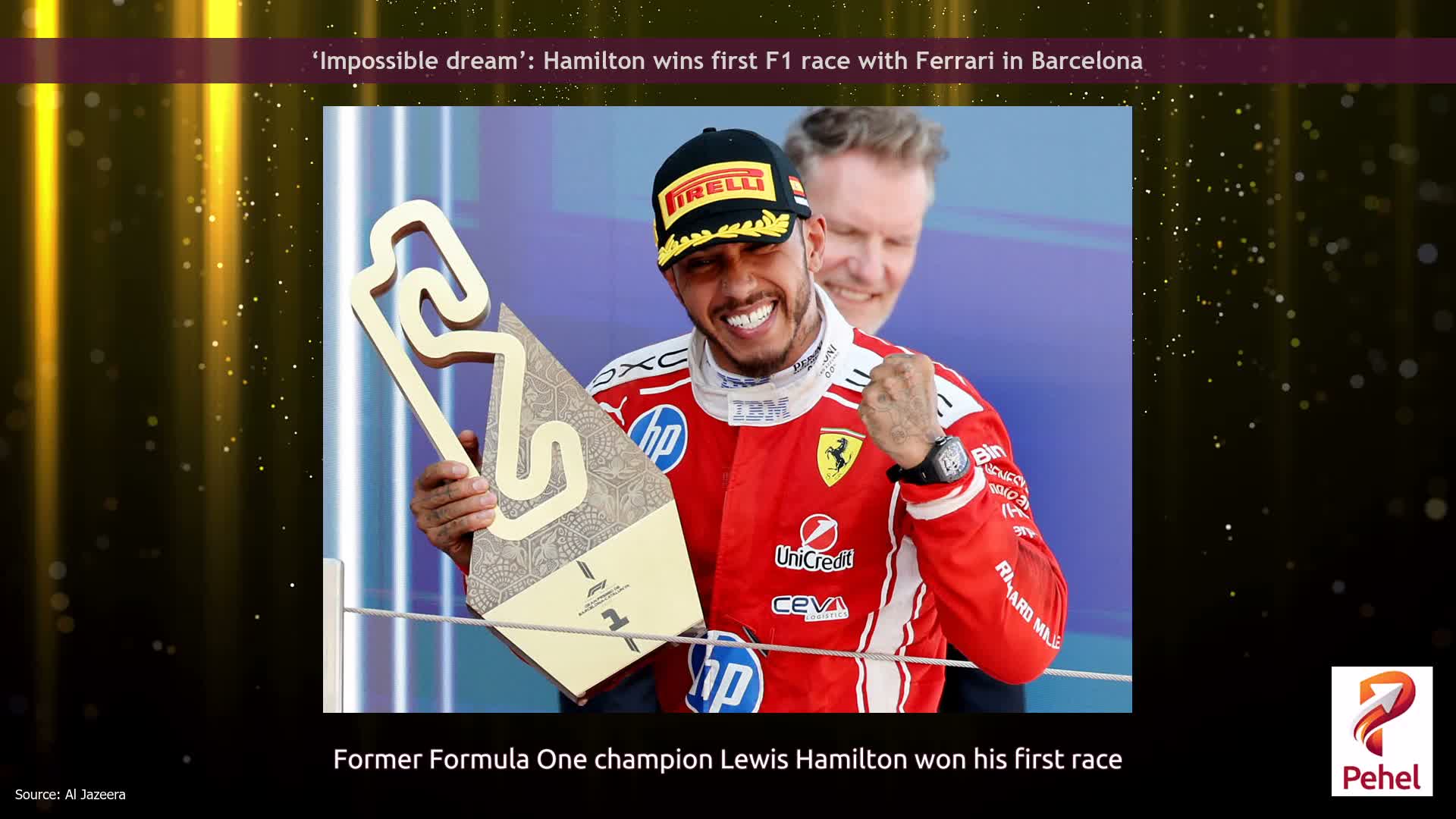 ‘Impossible dream’: Hamilton wins first F1 race with Ferrari in Barcelona