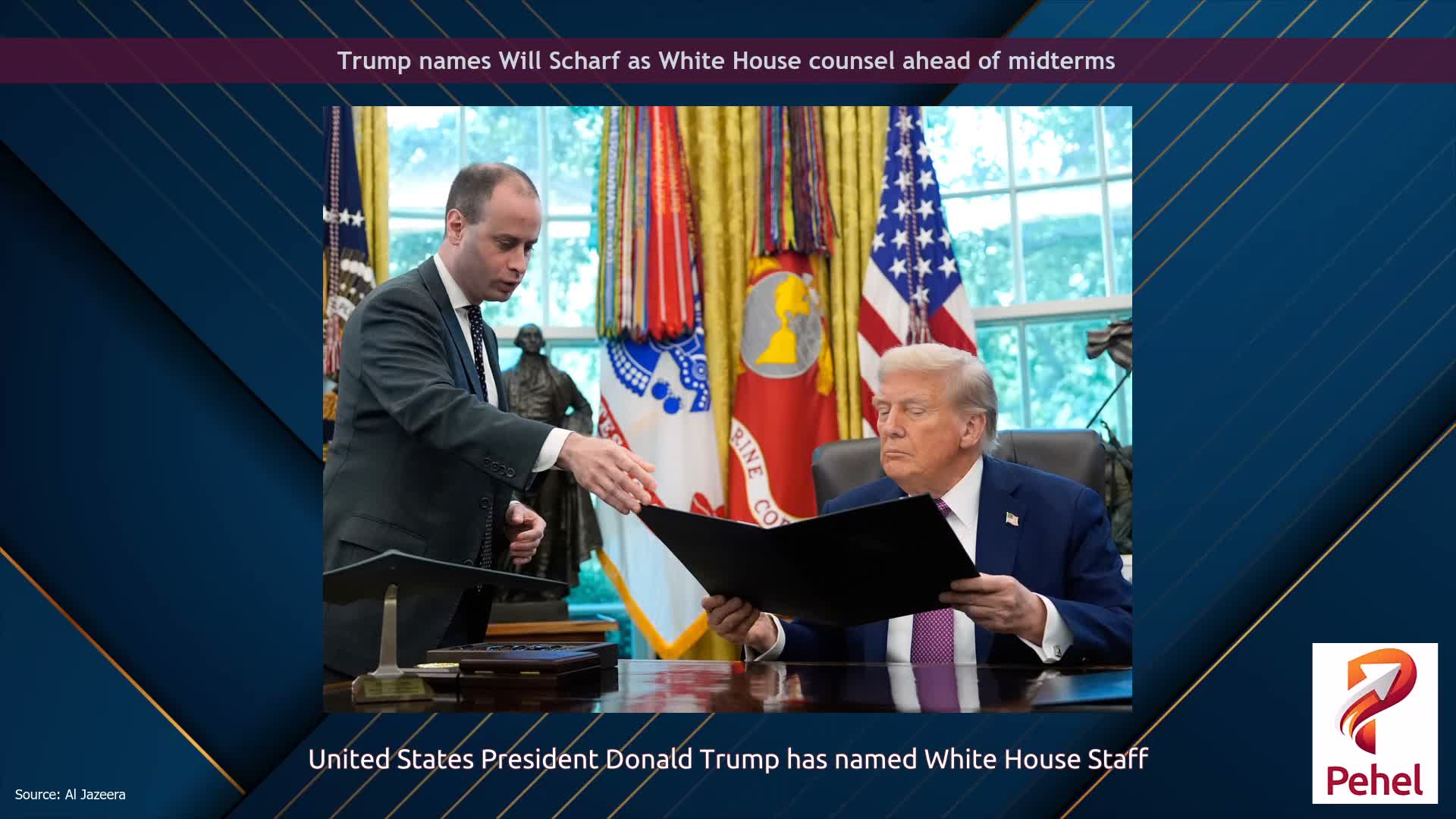 Trump names Will Scharf as White House counsel ahead of midterms