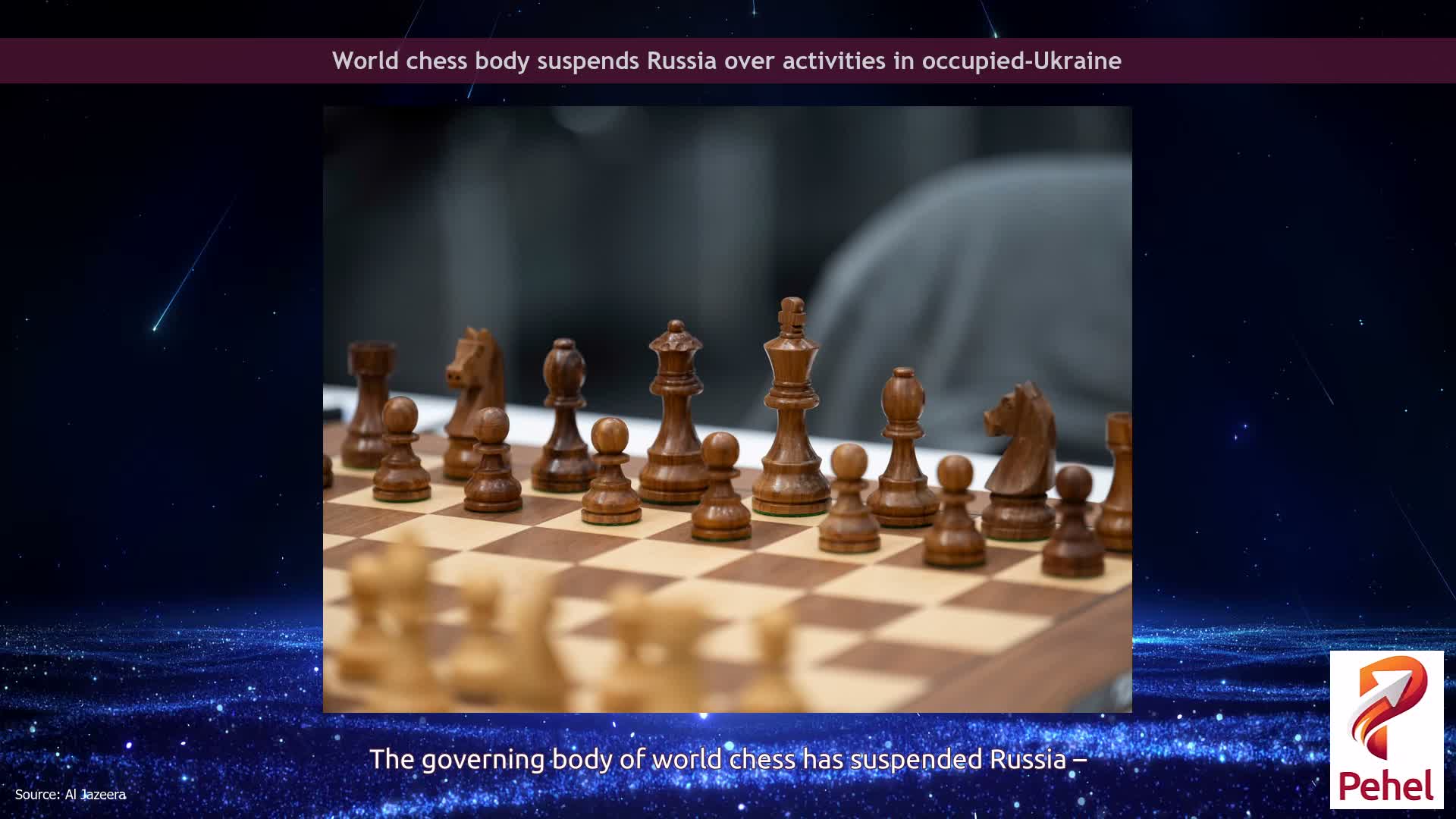 World chess body suspends Russia over activities in occupied-Ukraine