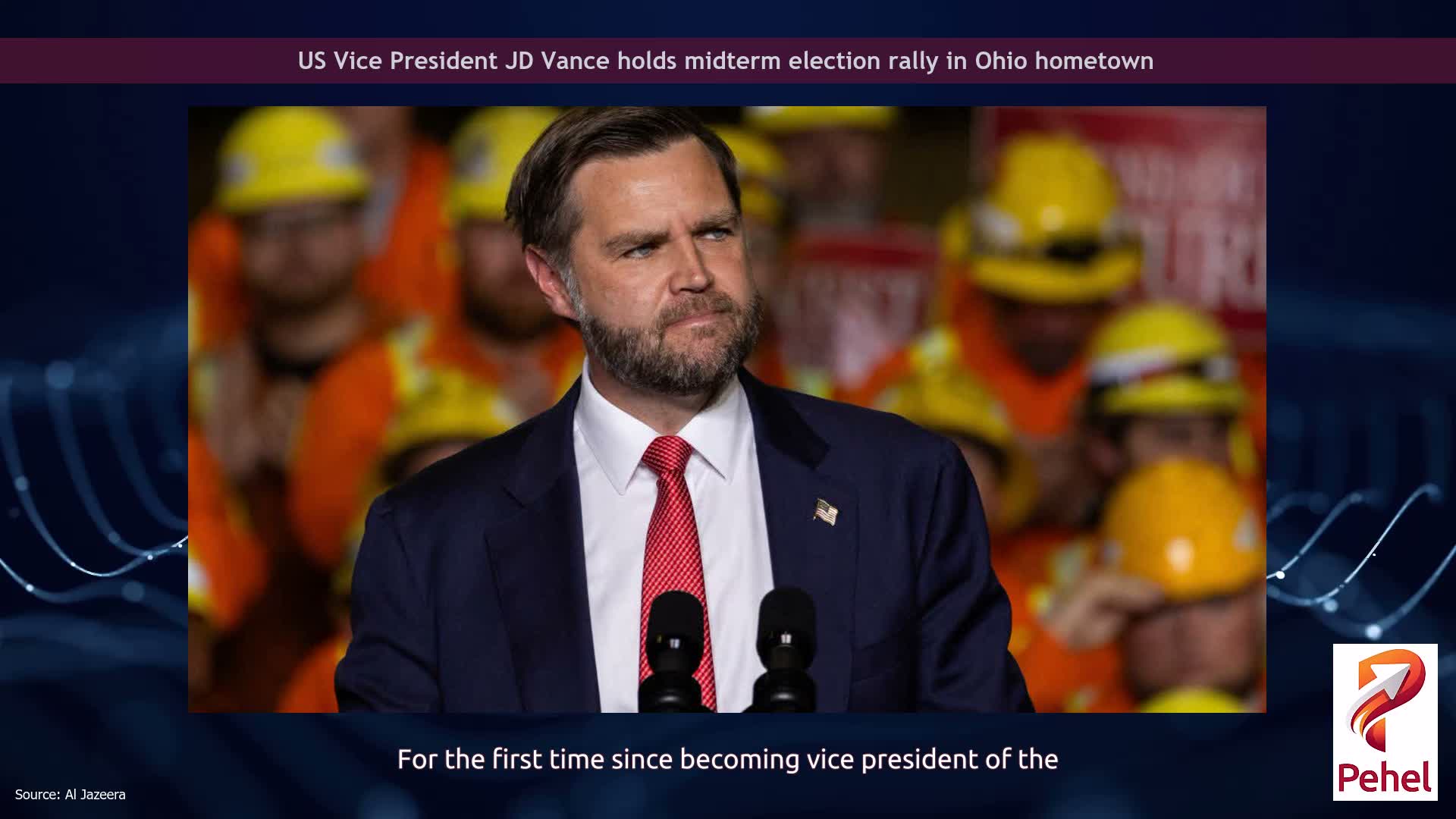 US Vice President JD Vance holds midterm election rally in Ohio hometown