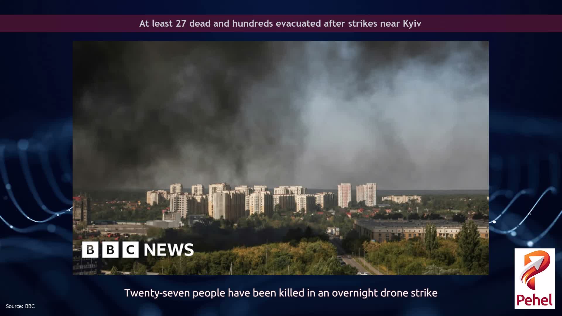 At least 27 dead and hundreds evacuated after strikes near Kyiv