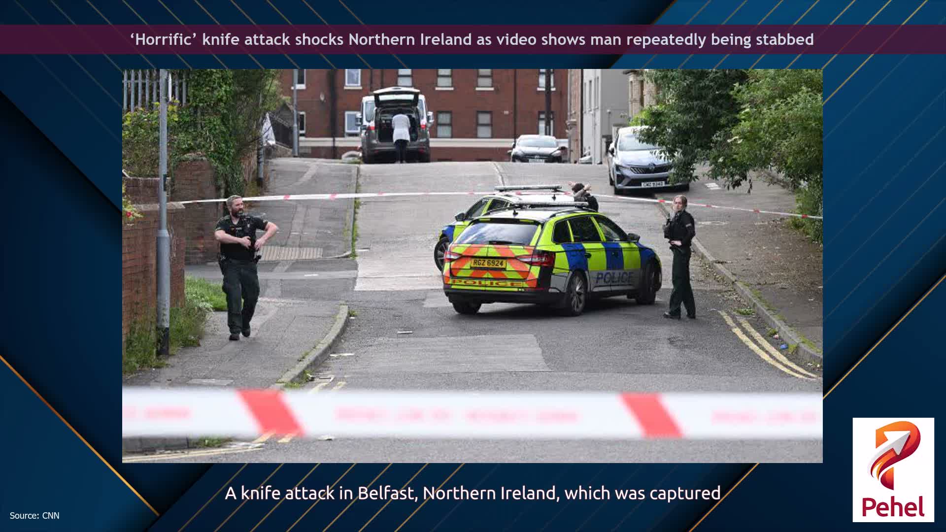 ‘Horrific’ knife attack shocks Northern Ireland as video shows man repeatedly being stabbed