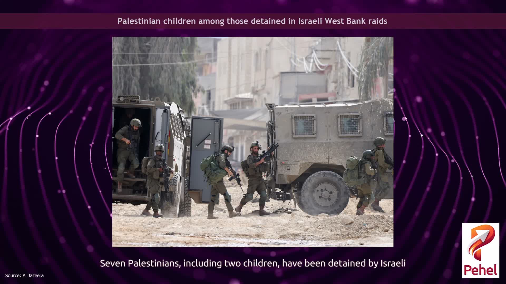 Palestinian children among those detained in Israeli West Bank raids