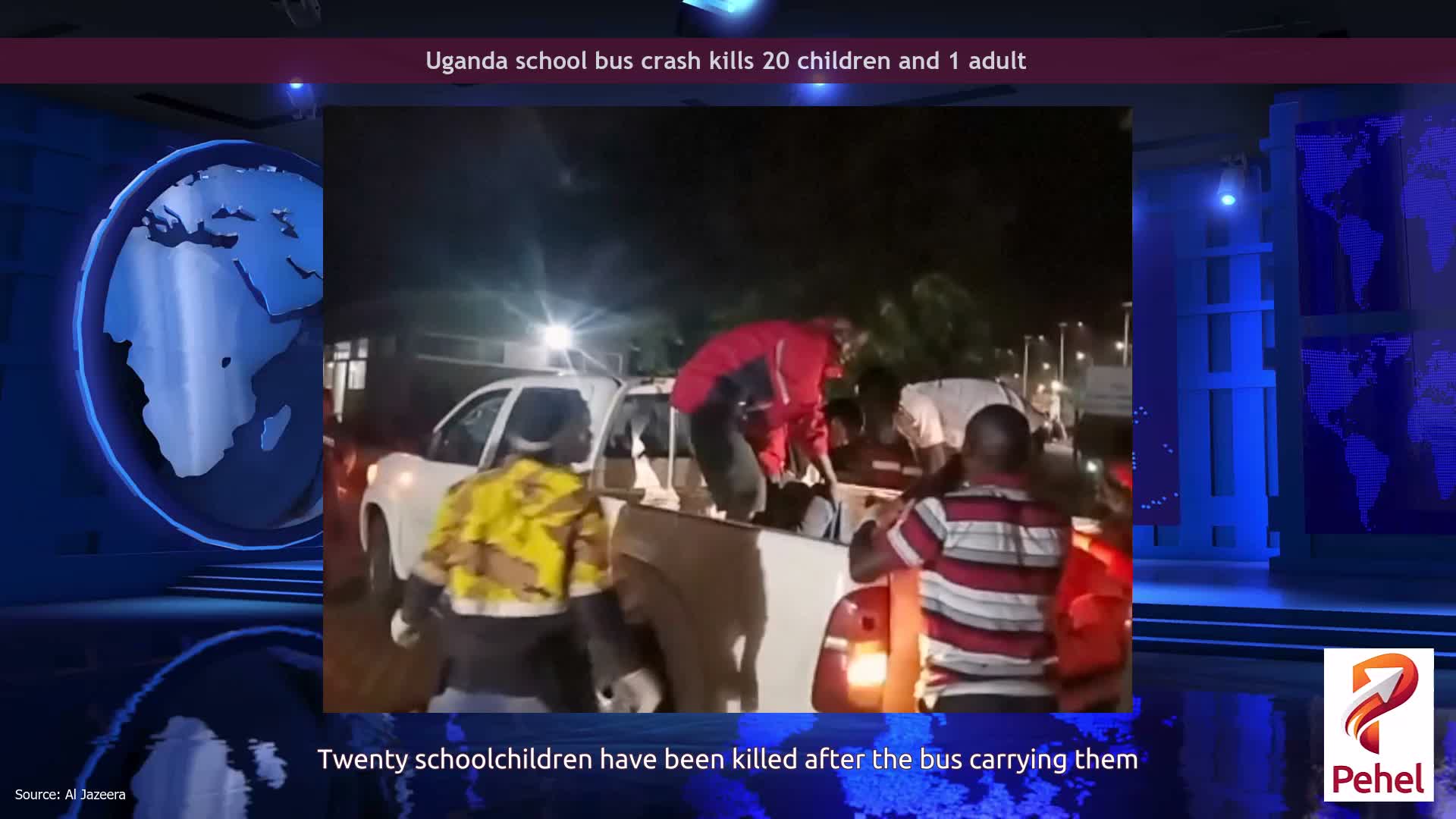 Uganda school bus crash kills 20 children and 1 adult