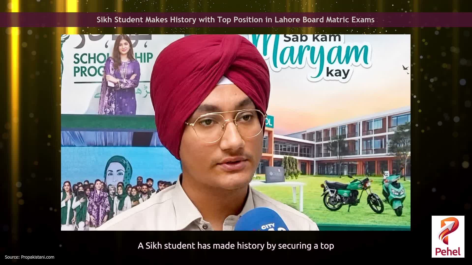 Sikh Student Makes History with Top Position in Lahore Board Matric Exams