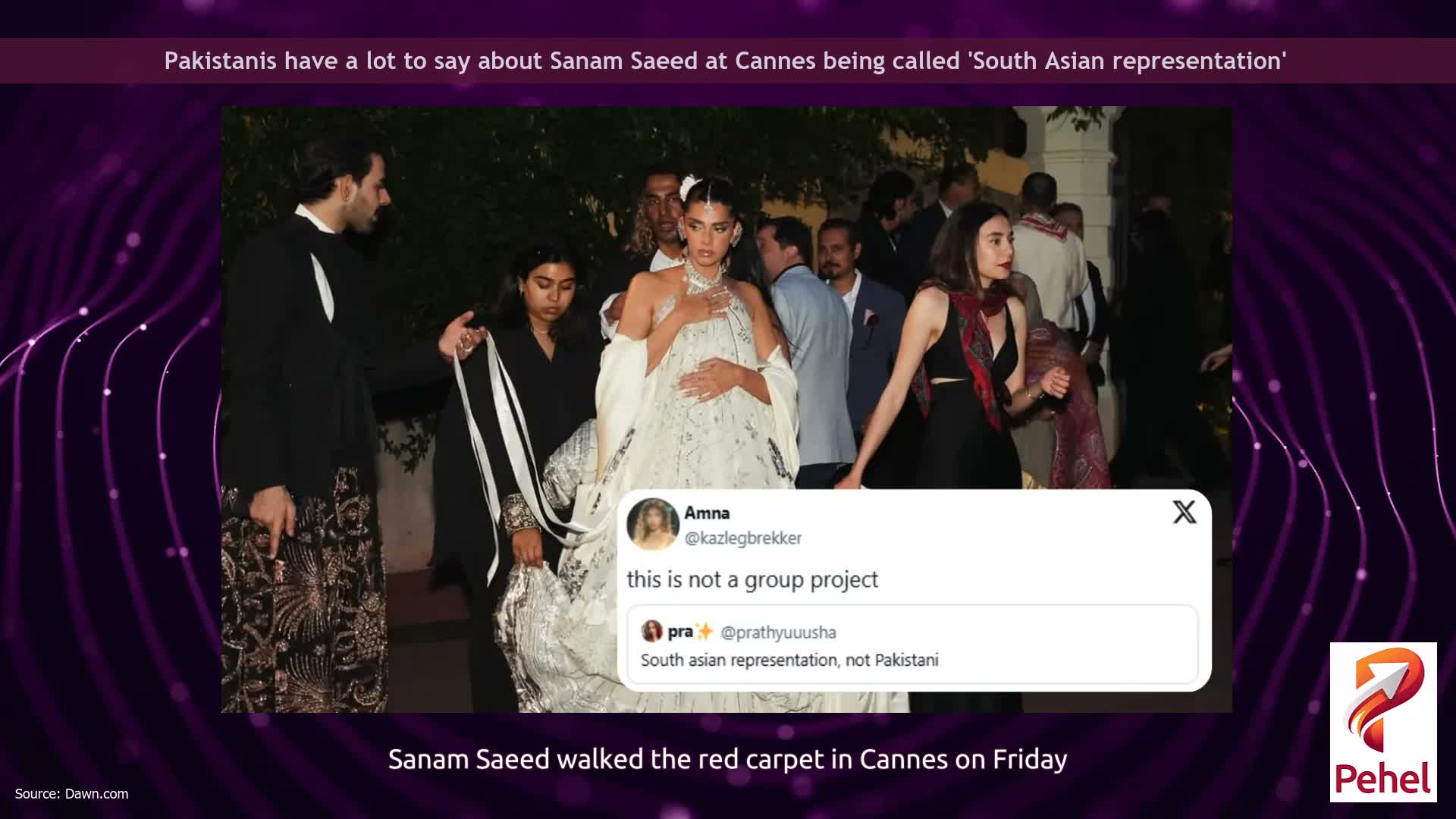 Pakistanis have a lot to say about Sanam Saeed at Cannes being called 'South Asian representation'