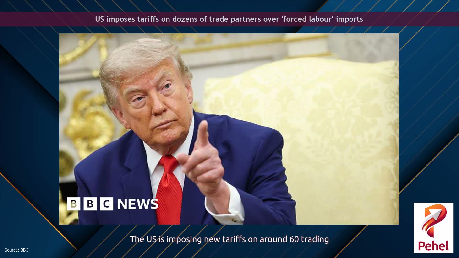 US imposes tariffs on dozens of trade partners over 'forced labour' imports