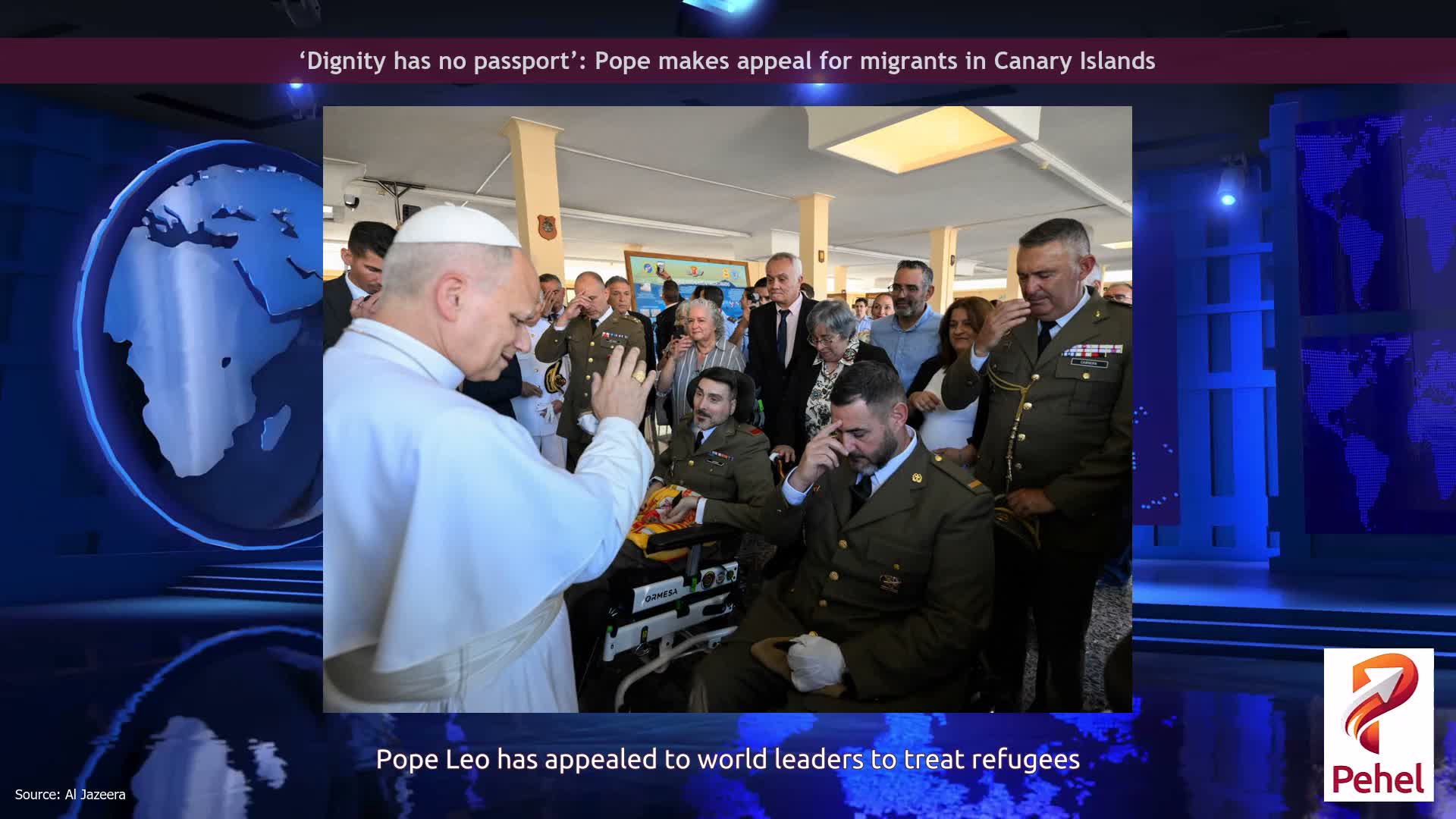 ‘Dignity has no passport’: Pope makes appeal for migrants in Canary Islands