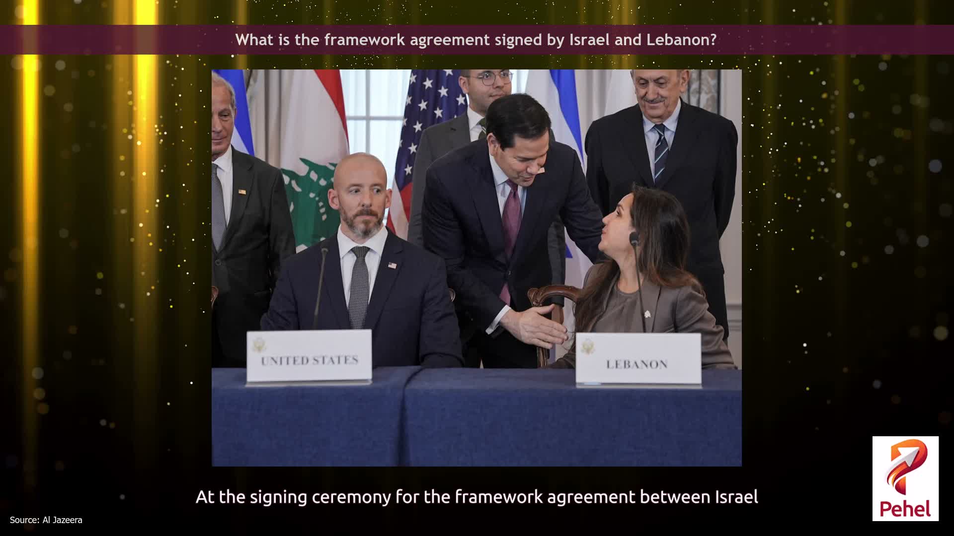 What is the framework agreement signed by Israel and Lebanon?