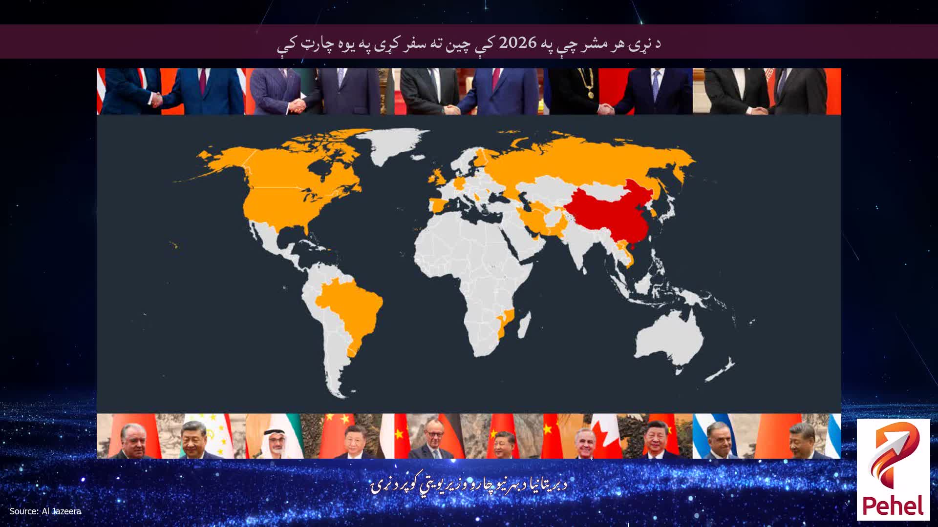 د نړۍ هر مشر چې په 2026 کې چین ته سفر کړی په یوه چارټ کې
