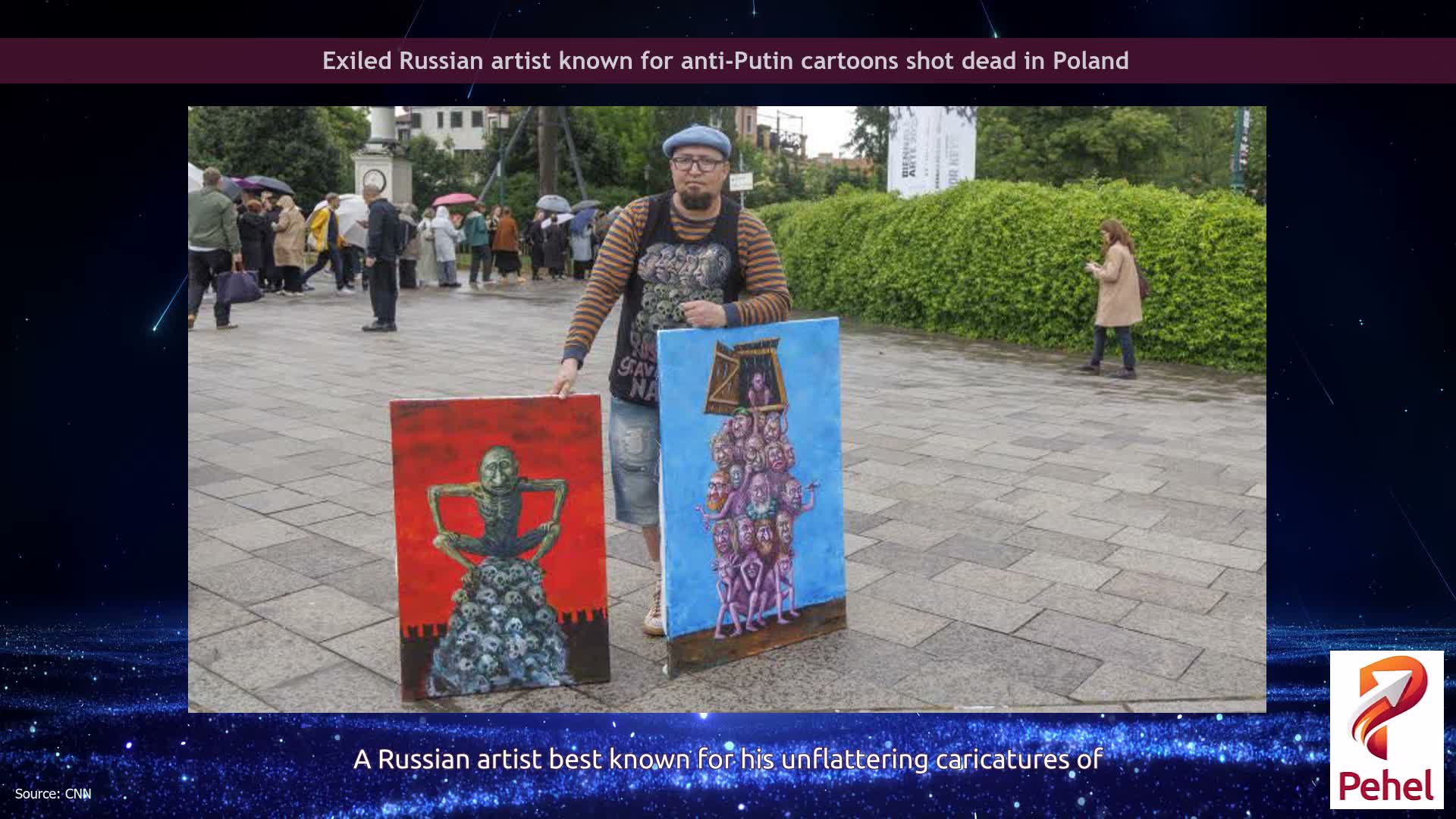 Exiled Russian artist known for anti-Putin cartoons shot dead in Poland