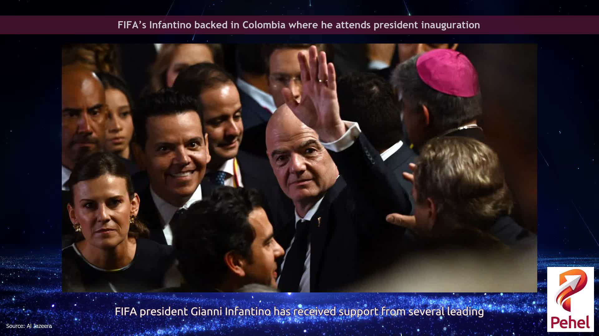 FIFA’s Infantino backed in Colombia where he attends president inauguration
