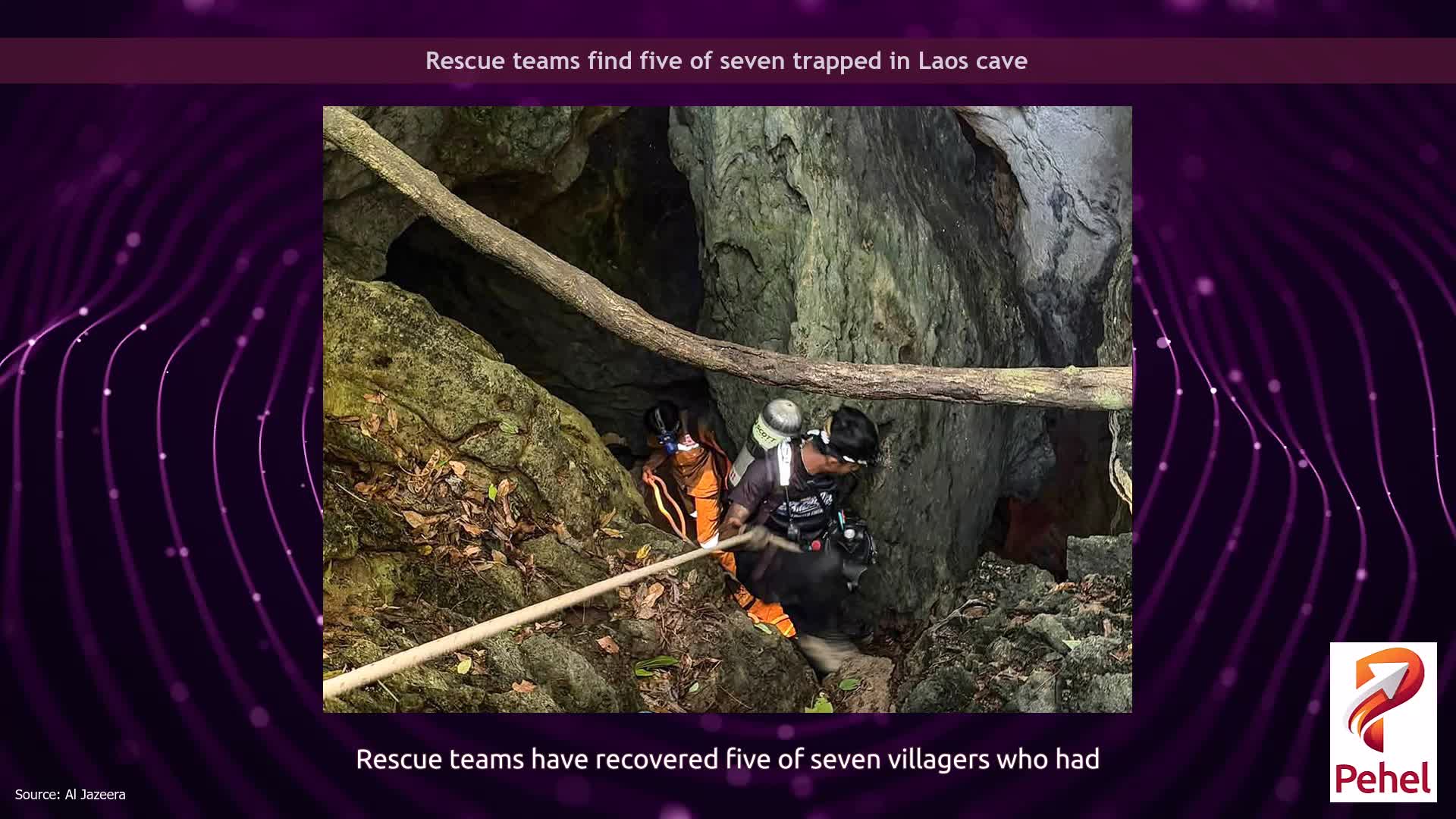 Rescue teams find five of seven trapped in Laos cave