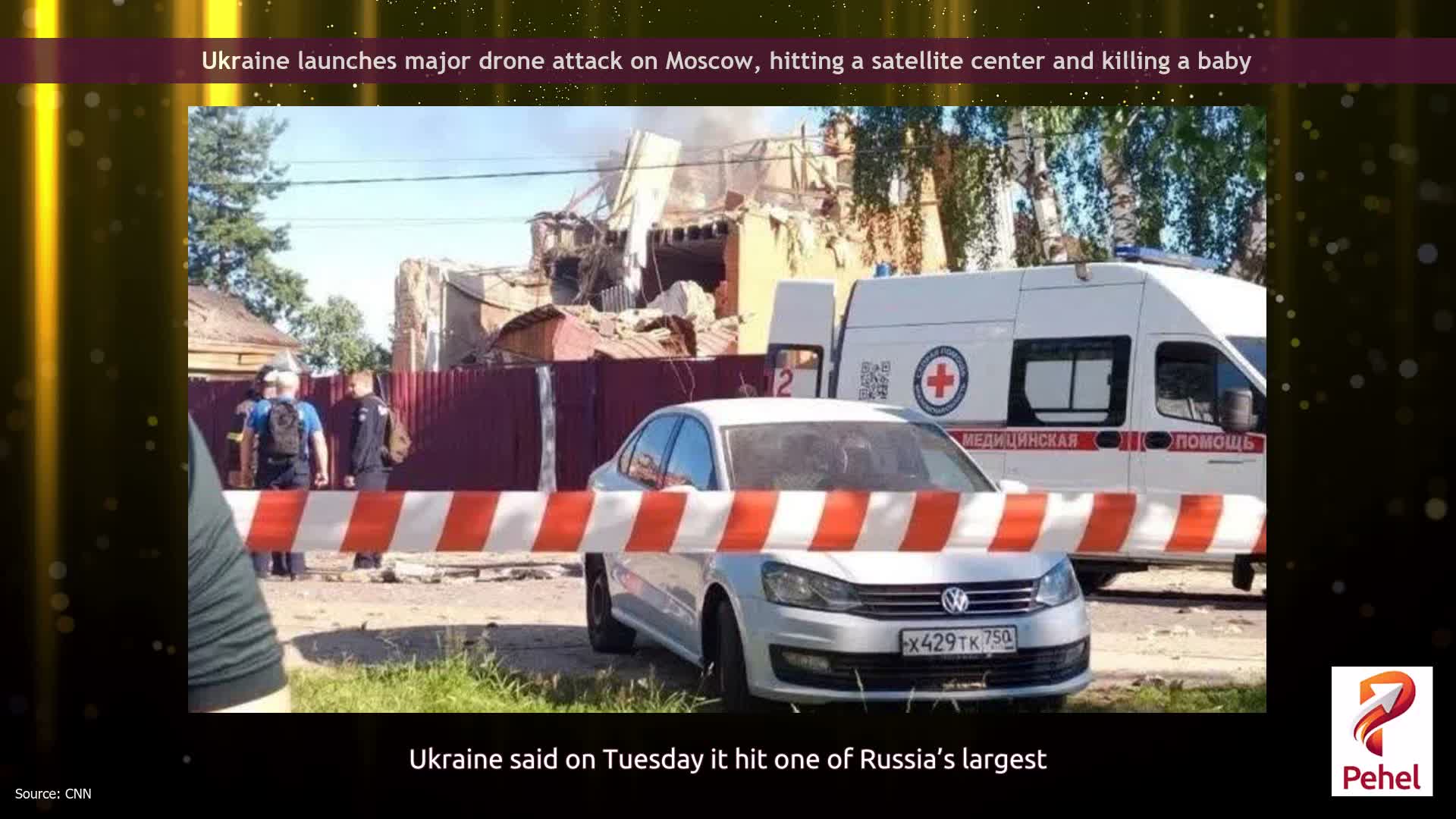 Ukraine launches major drone attack on Moscow, hitting a satellite center and killing a baby