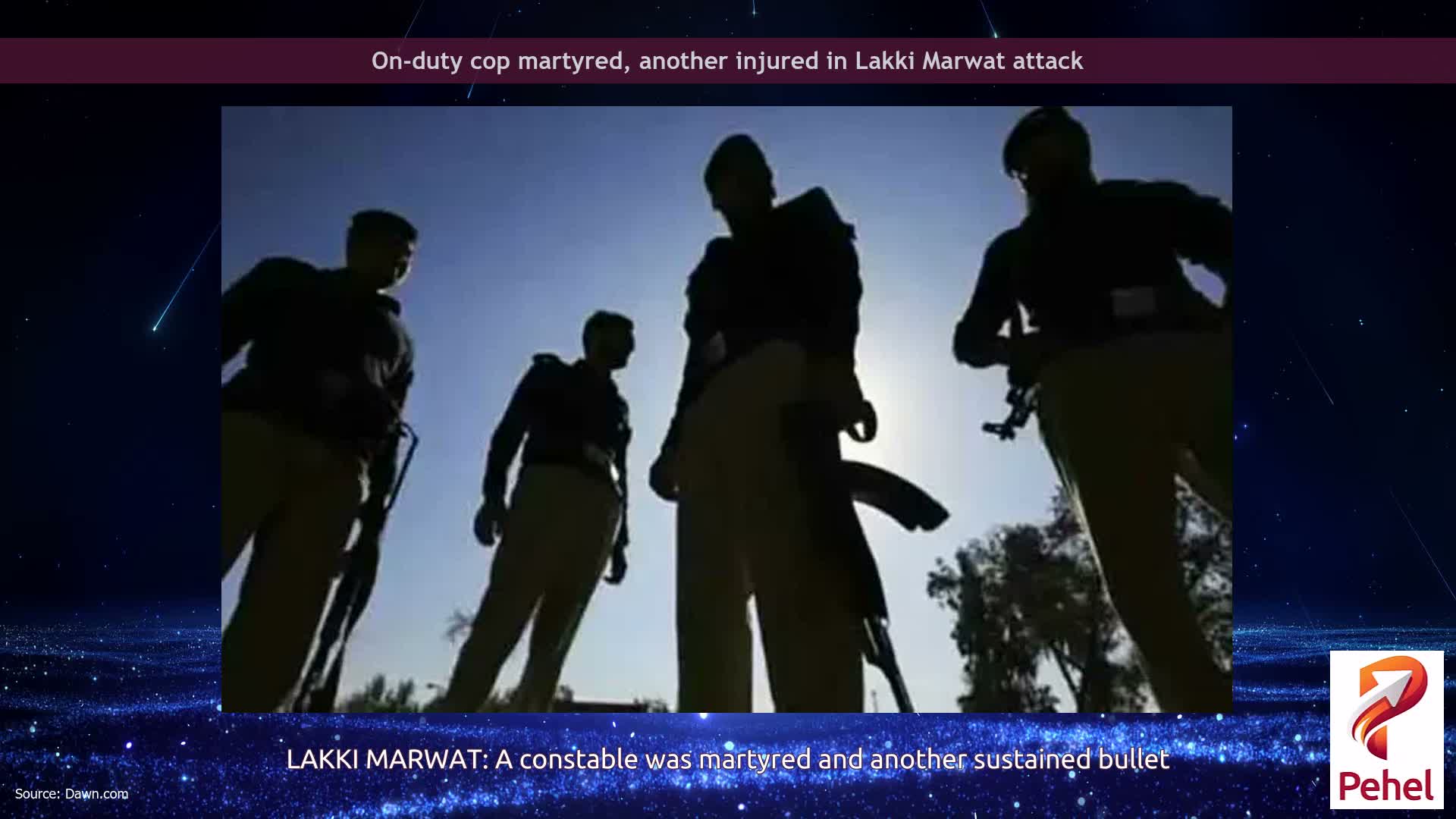 On-duty cop martyred, another injured in Lakki Marwat attack