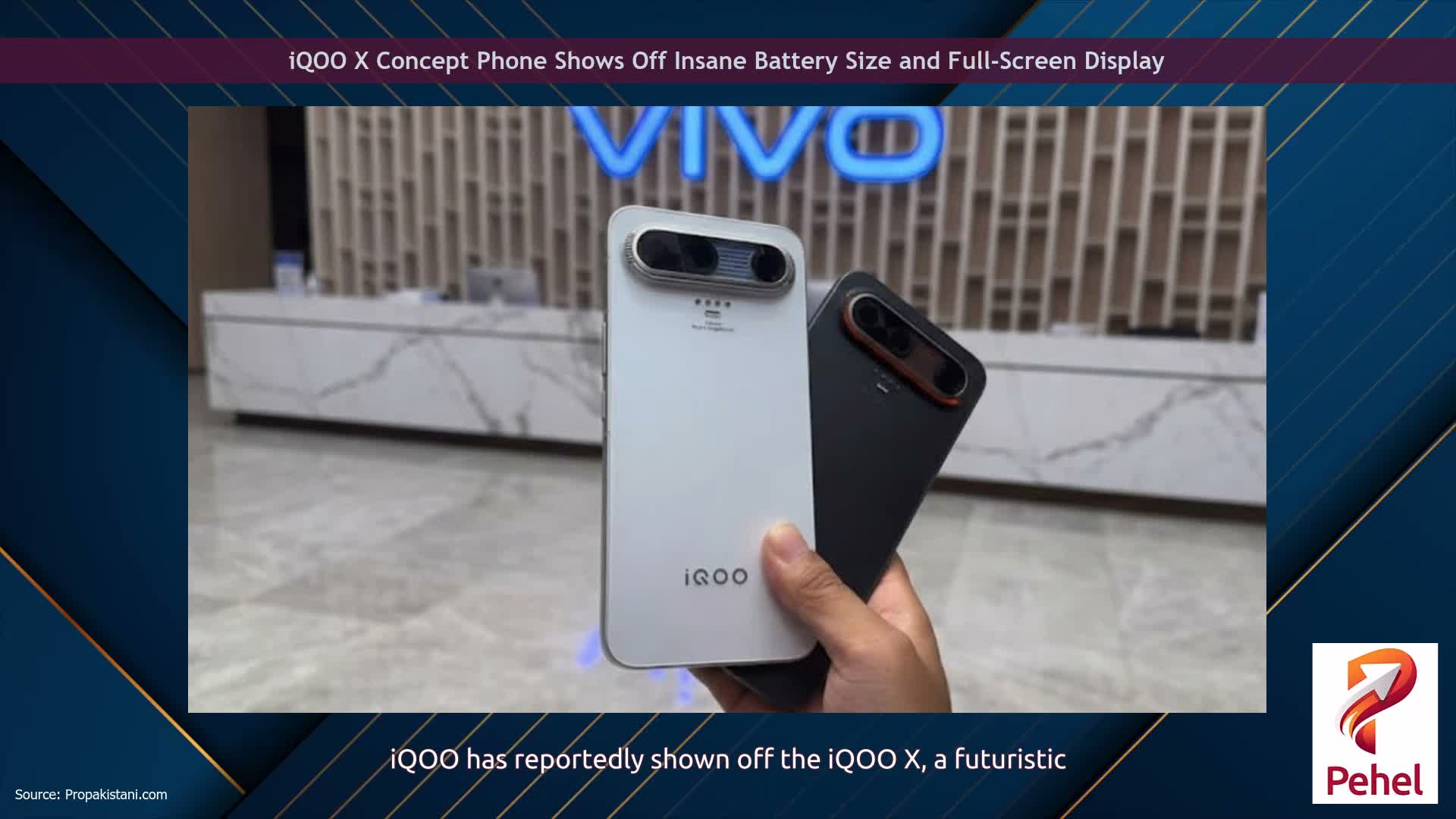 iQOO X Concept Phone Shows Off Insane Battery Size and Full-Screen Display