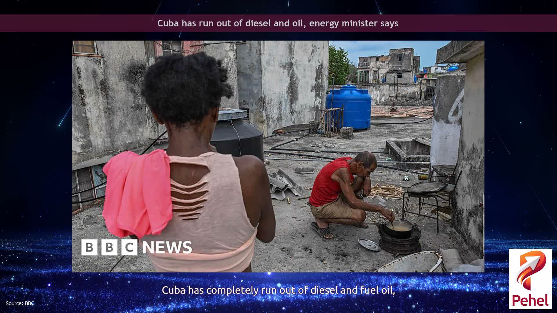 Cuba has run out of diesel and oil, energy minister says