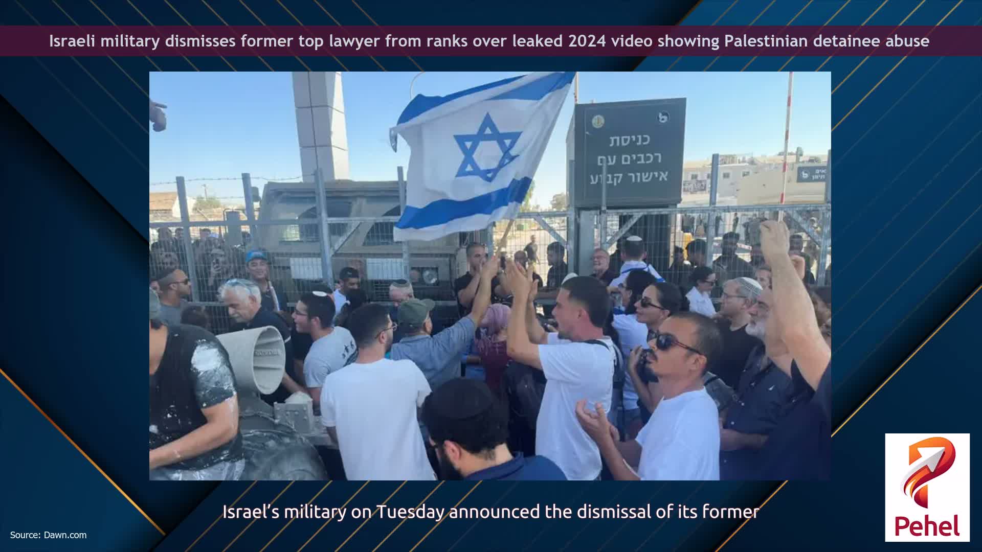 Israeli military dismisses former top lawyer from ranks over leaked 2024 video showing Palestinian detainee abuse