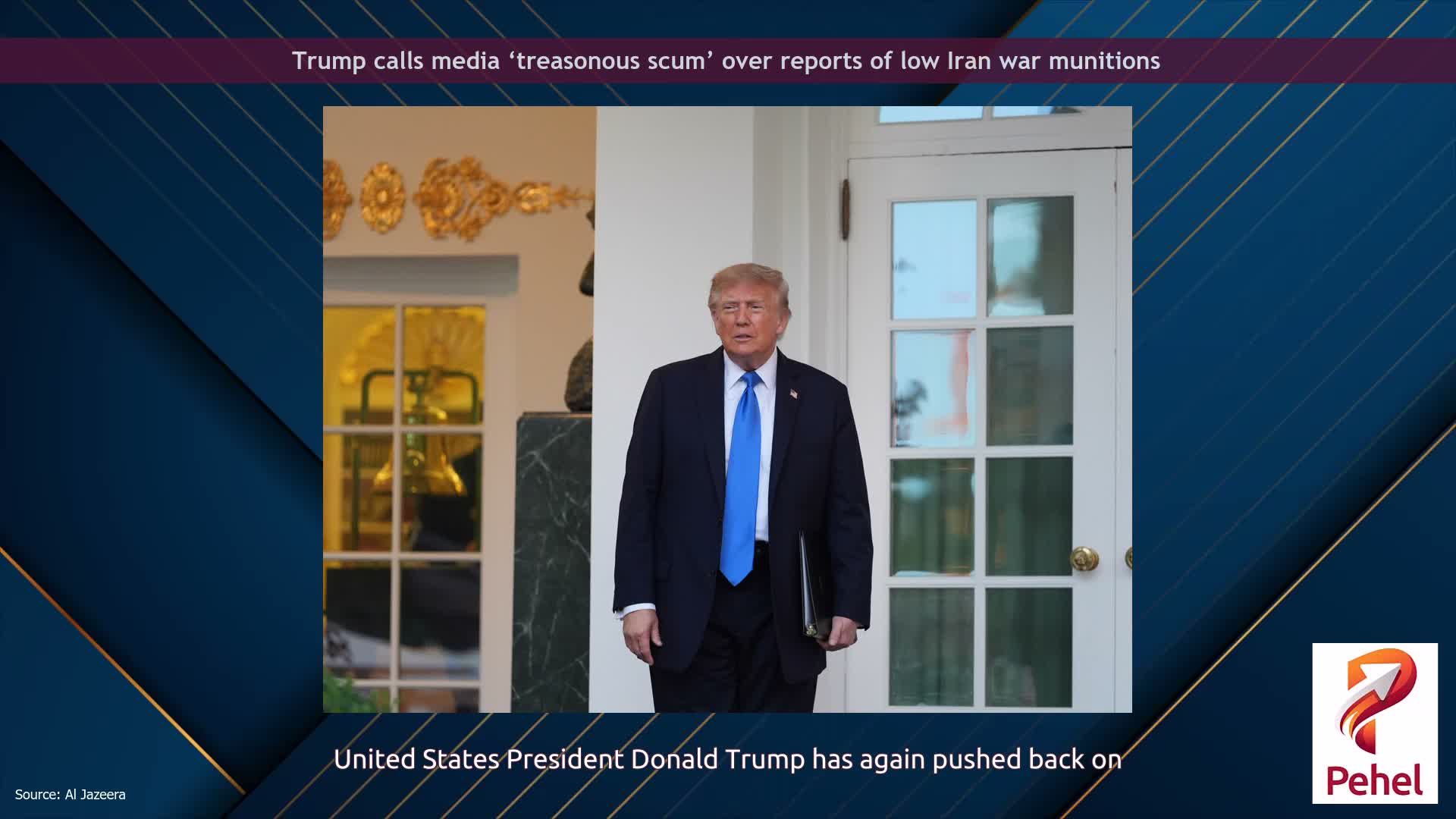 Trump calls media ‘treasonous scum’ over reports of low Iran war munitions
