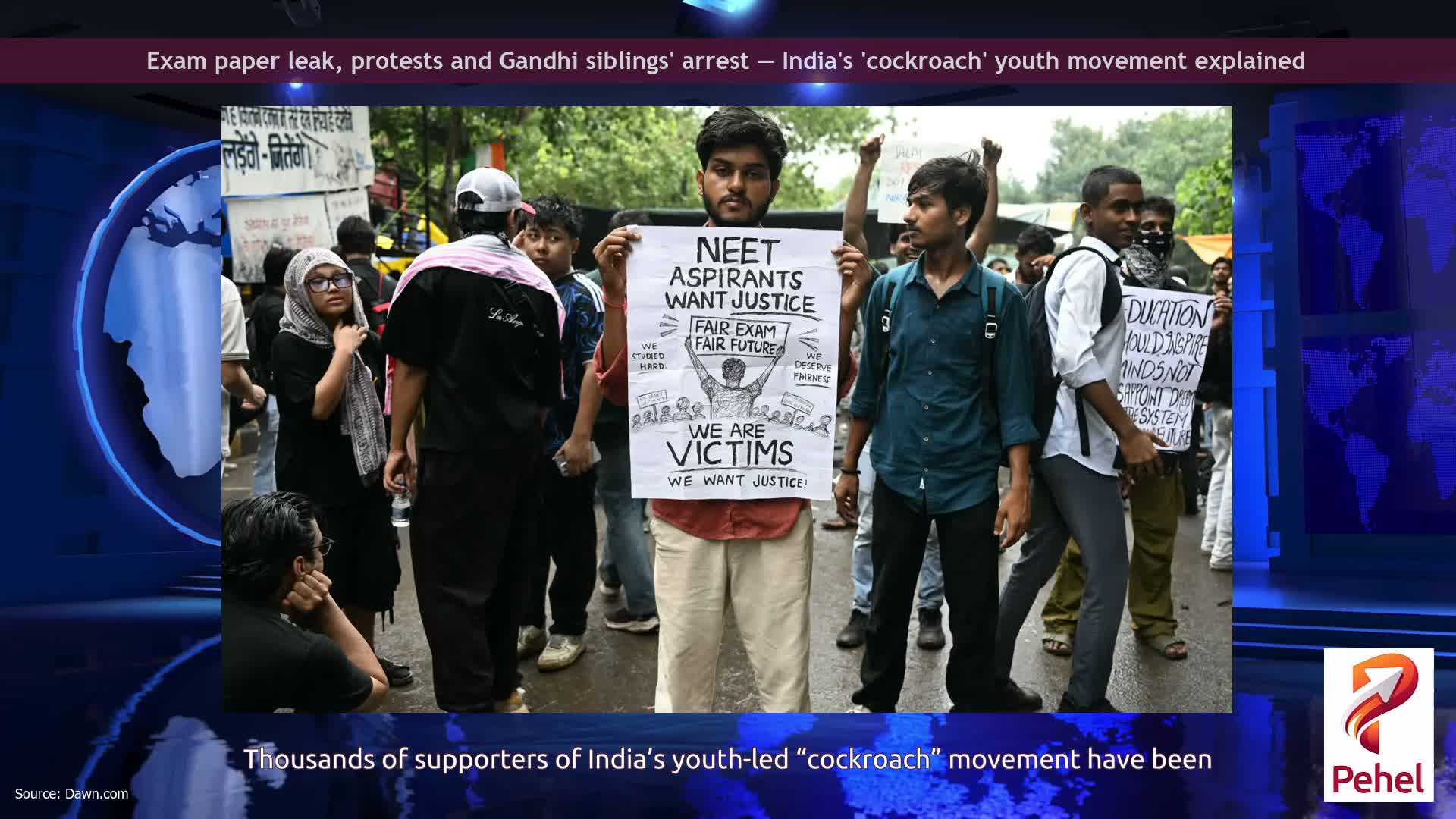 Exam paper leak, protests and Gandhi siblings' arrest — India's 'cockroach' youth movement explained