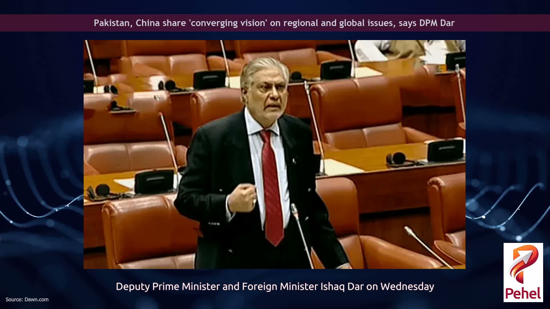 Pakistan, China share 'converging vision' on regional and global issues, says DPM Dar