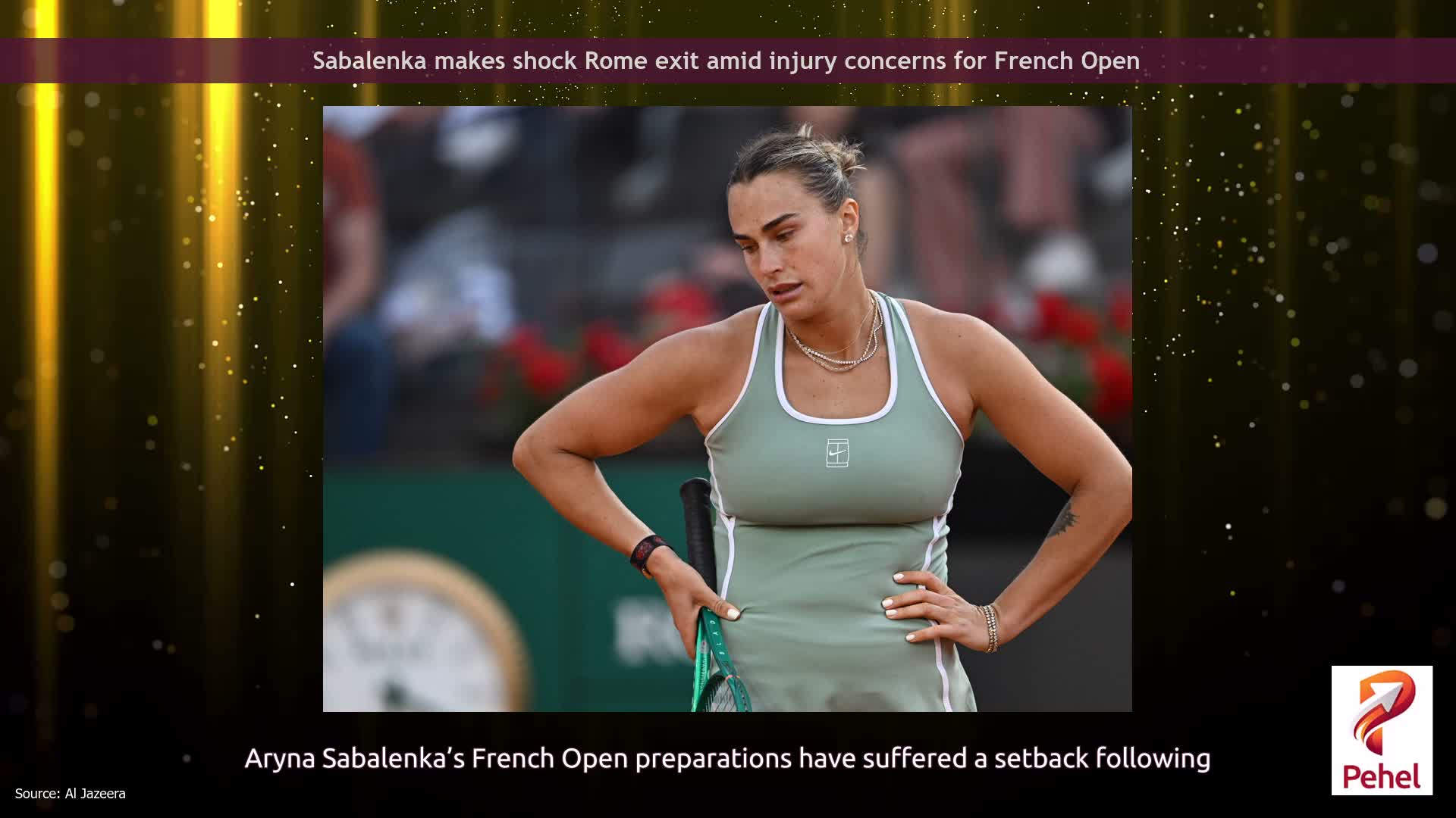Sabalenka makes shock Rome exit amid injury concerns for French Open