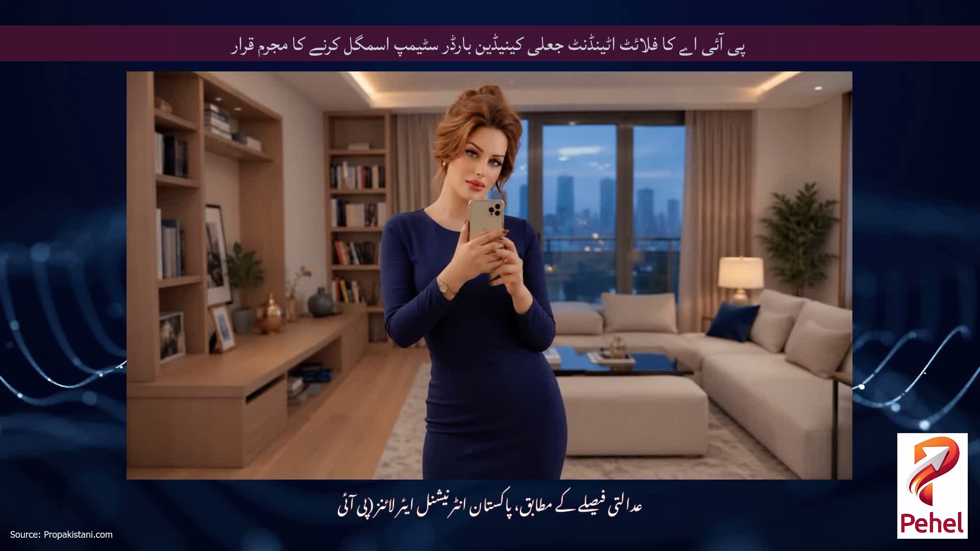 پی آئی اے کا فلائٹ اٹینڈنٹ جعلی کینیڈین بارڈر سٹیمپ اسمگل کرنے کا مجرم قرار