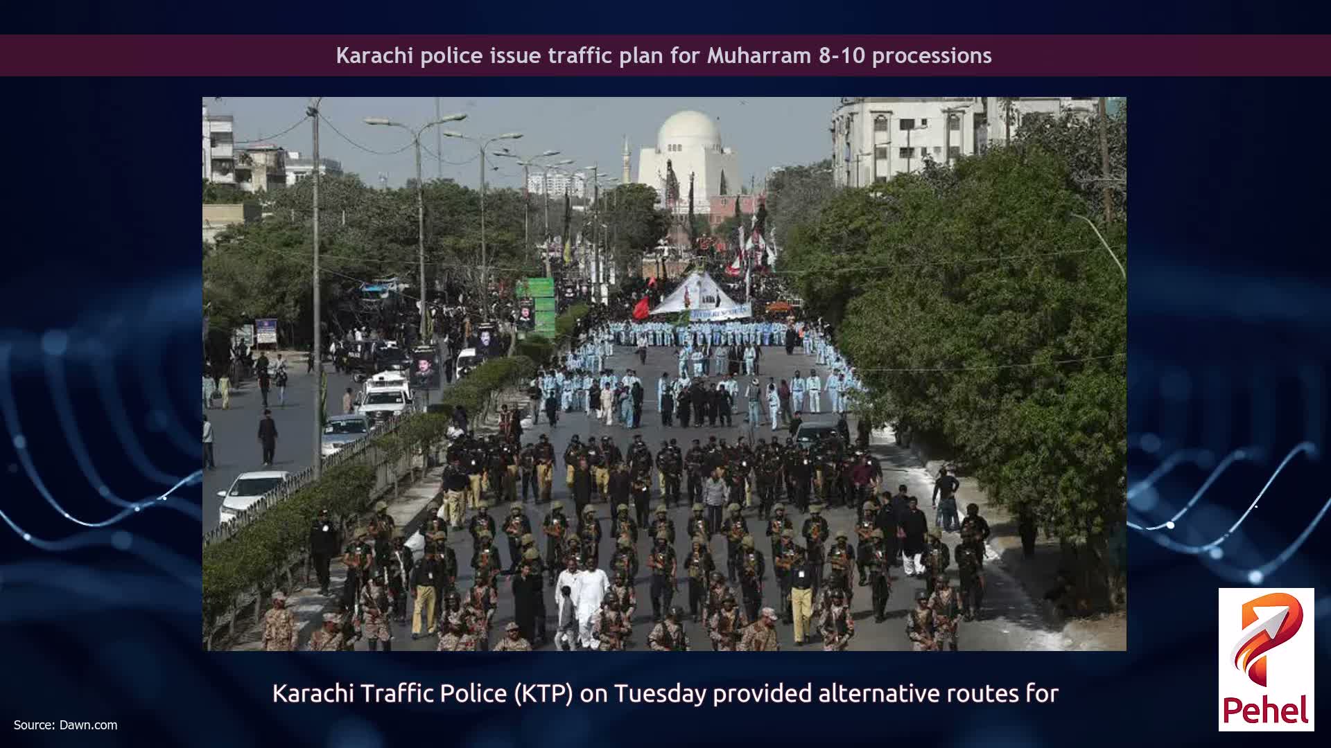 Karachi police issue traffic plan for Muharram 8-10 processions