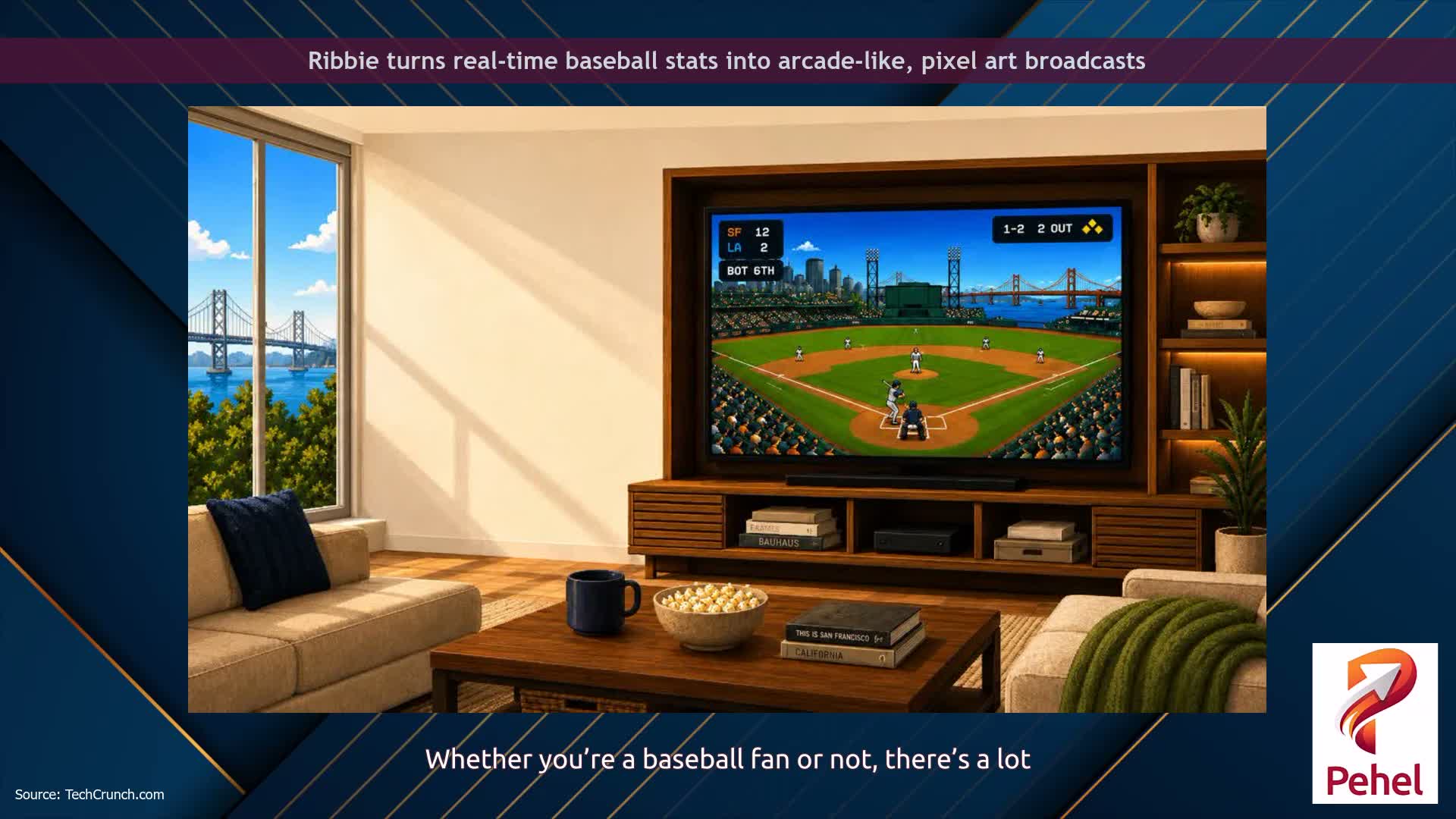 Ribbie turns real-time baseball stats into arcade-like, pixel art broadcasts