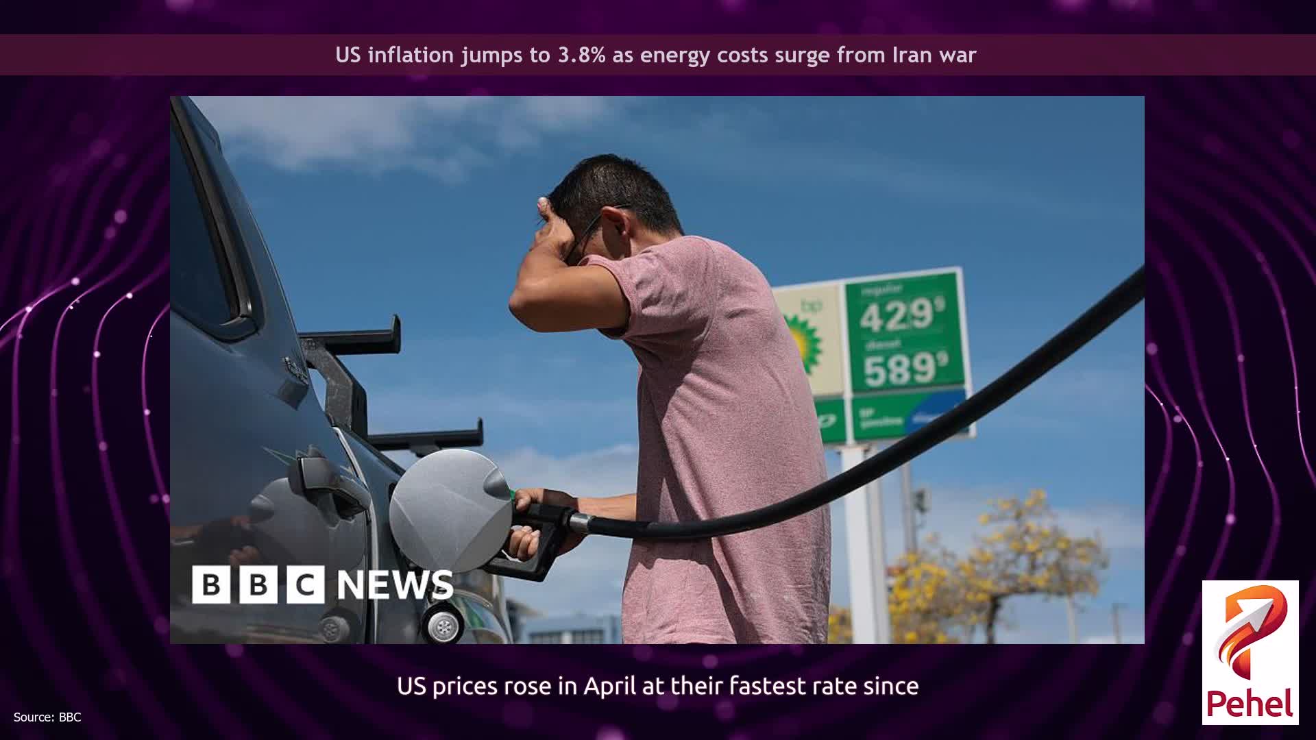 US inflation jumps to 3.8% as energy costs surge from Iran war