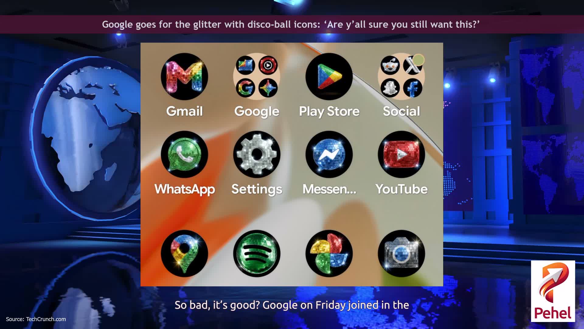 Google goes for the glitter with disco-ball icons: ‘Are y’all sure you still want this?’