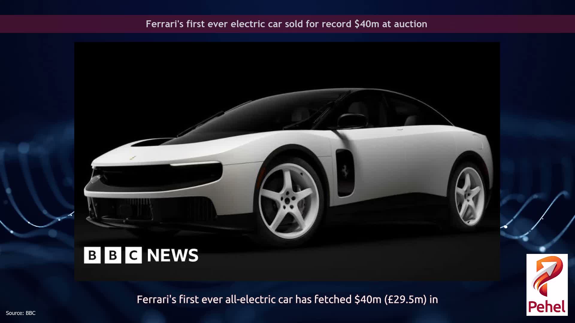 Ferrari's first ever electric car sold for record $40m at auction