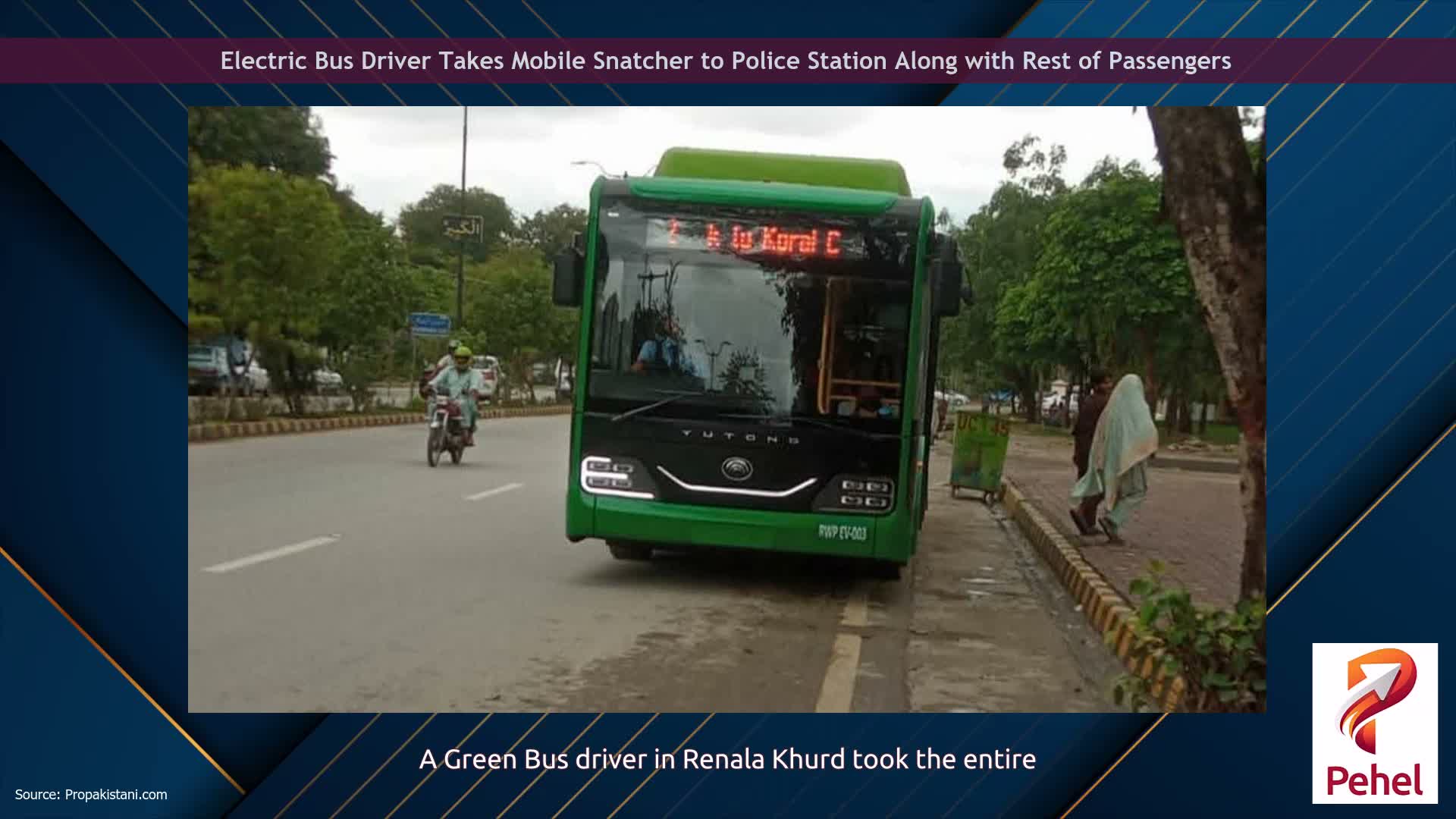 Electric Bus Driver Takes Mobile Snatcher to Police Station Along with Rest of Passengers