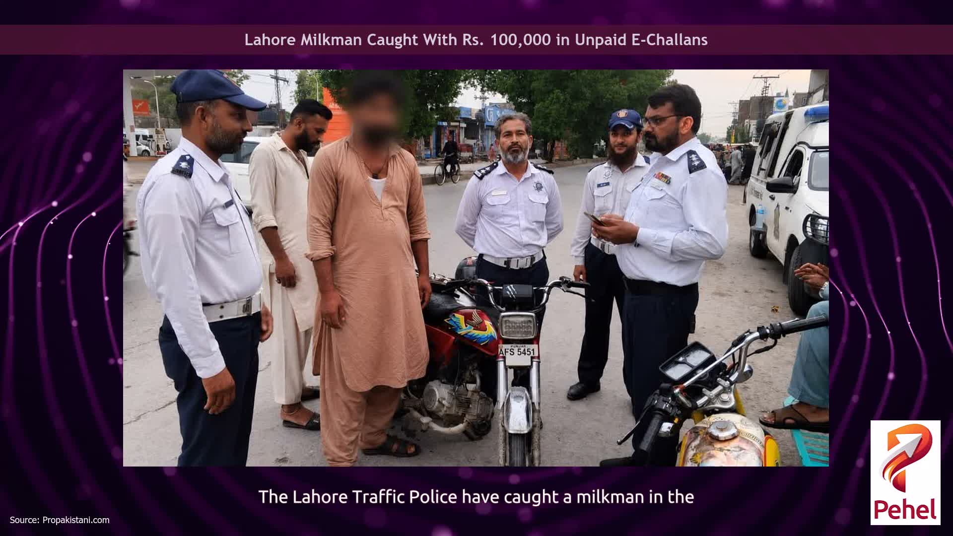 Lahore Milkman Caught With Rs. 100,000 in Unpaid E-Challans