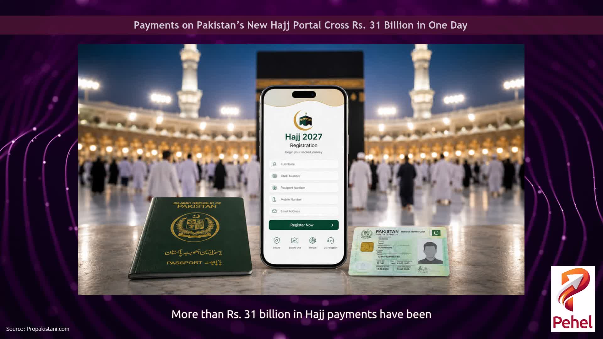 Payments on Pakistan’s New Hajj Portal Cross Rs. 31 Billion in One Day